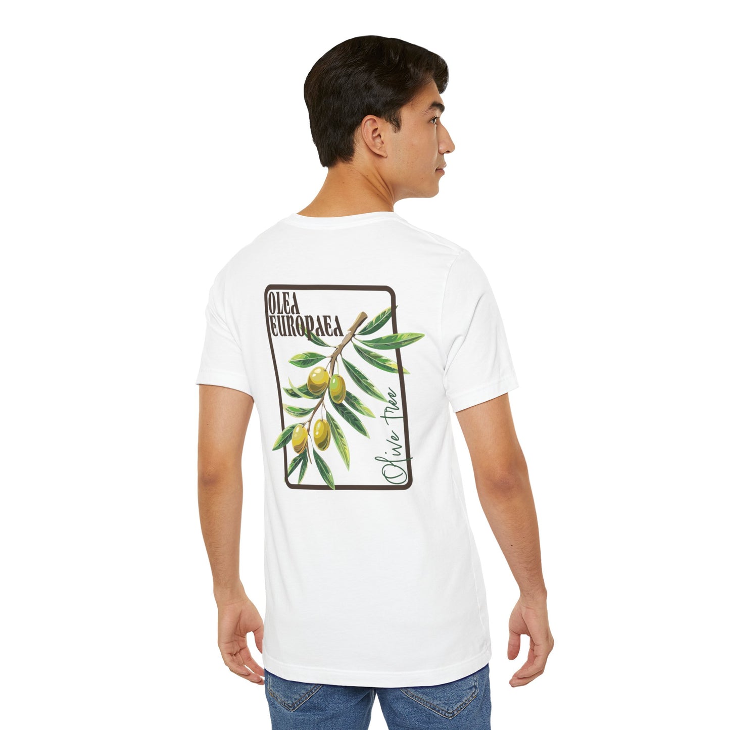 Olive Branch Unisex Jersey Tee - Nature-Inspired Botanical Graphic T-Shirt