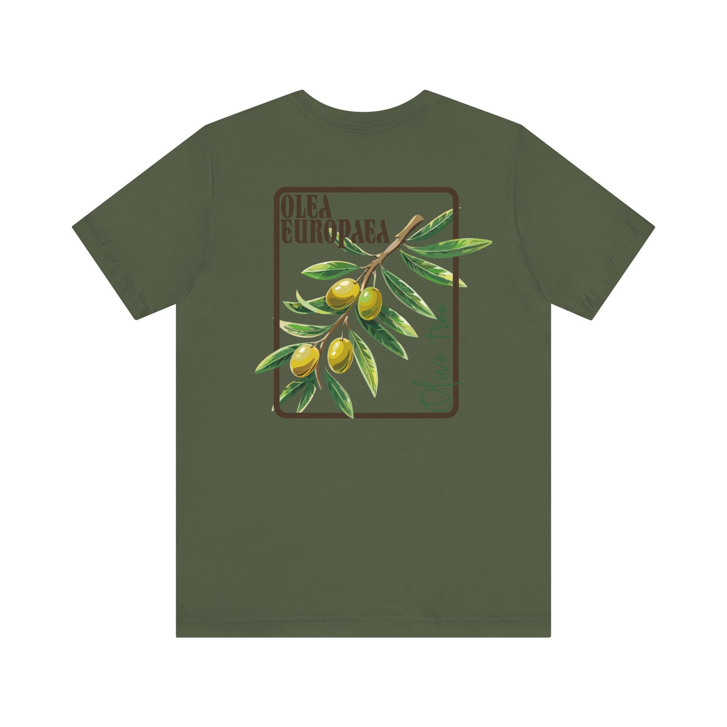 Olive Branch Unisex Jersey Tee - Nature-Inspired Botanical Graphic T-Shirt