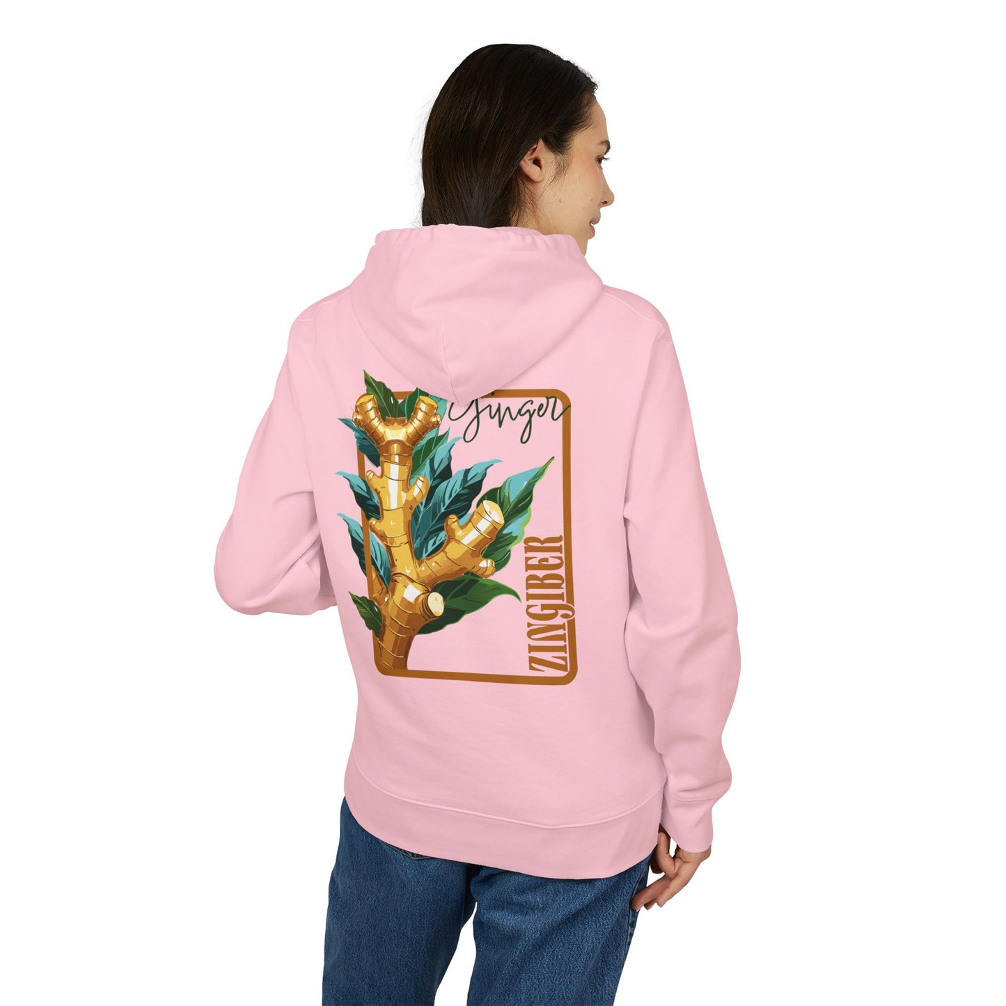 Ginger-Inspired Unisex Cruiser Hoodie - Botanical Art Design "Ginger"