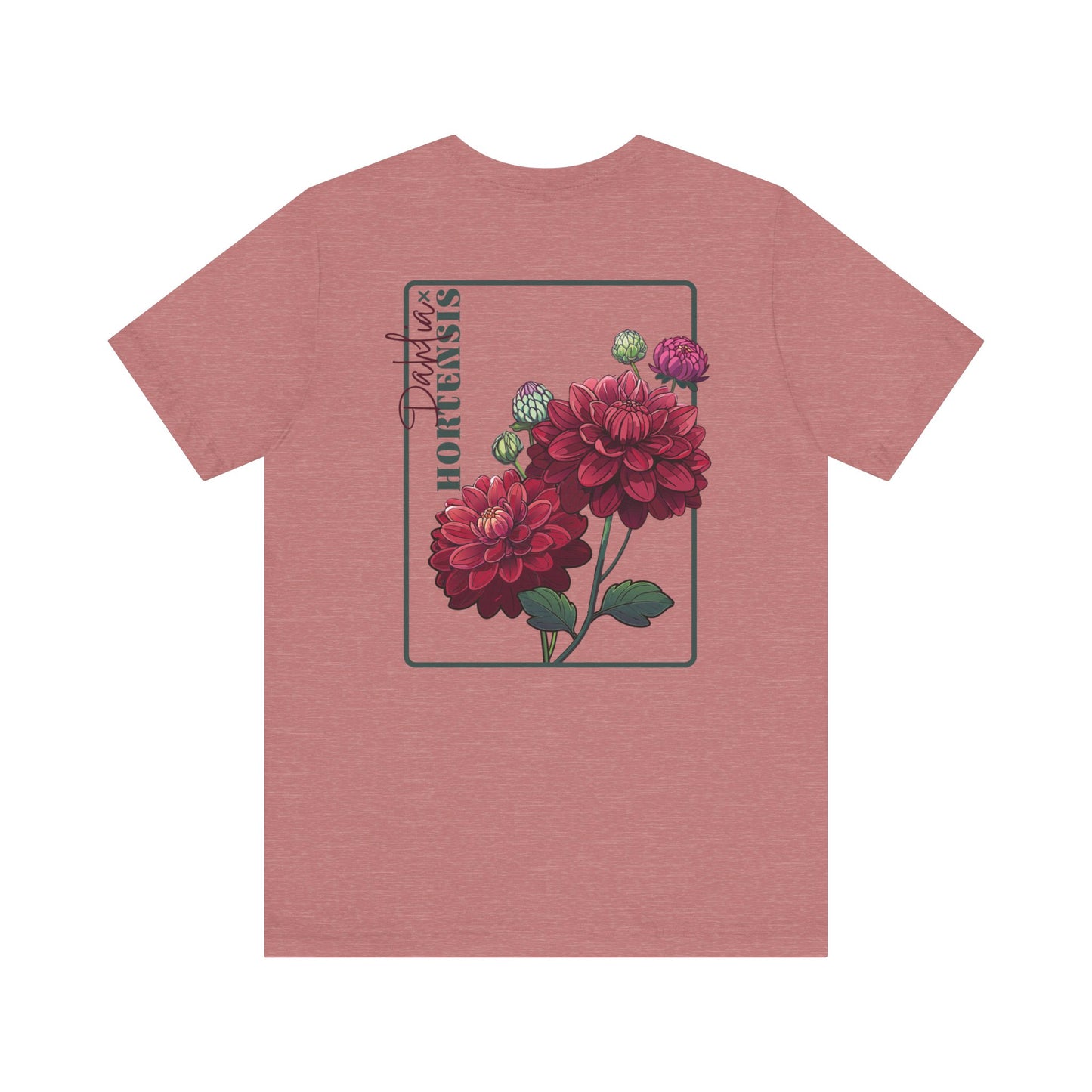 Floral Graphic Tee - Vintage Dahlia Design for Nature Lovers