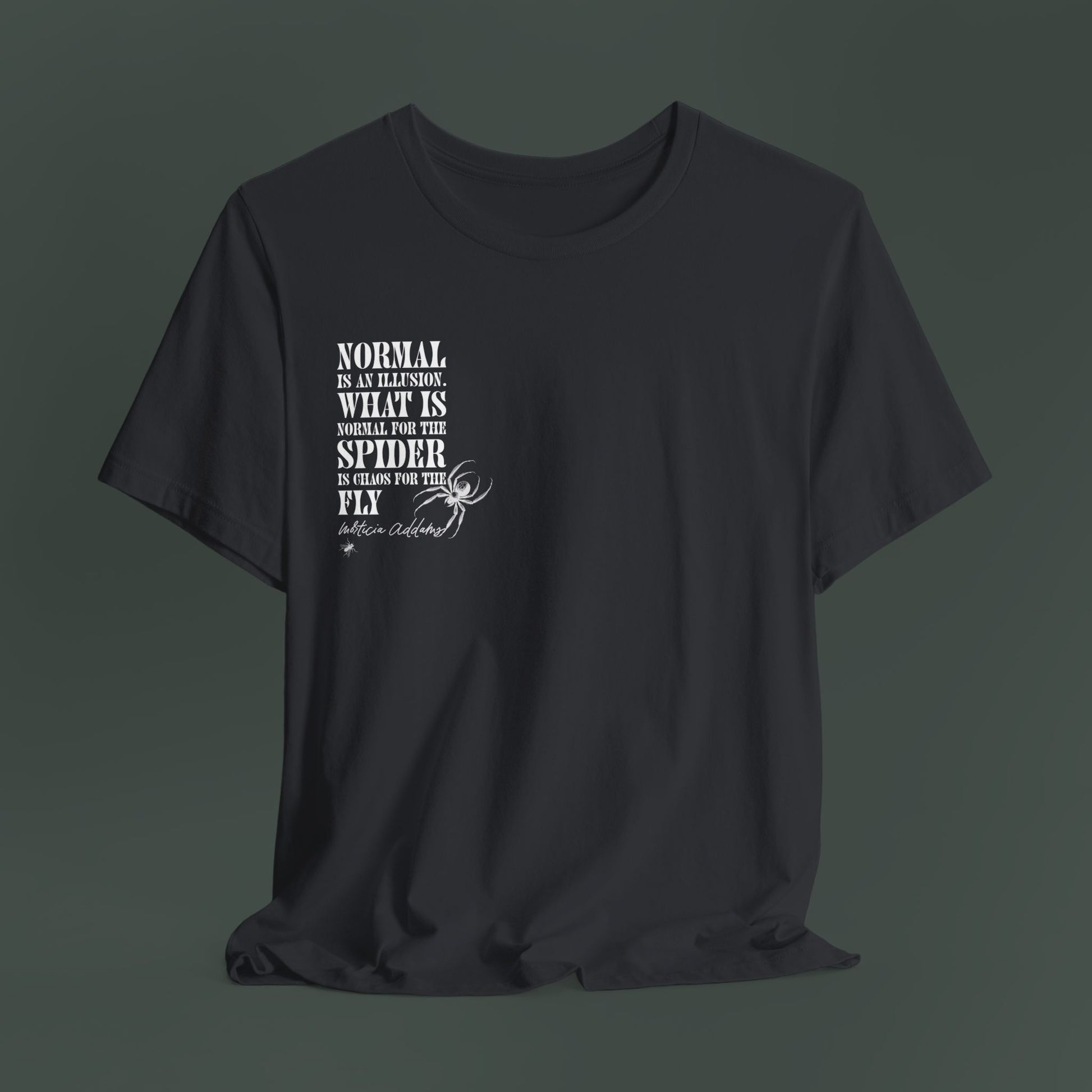 Spider Graphic Tee, Unique Unisex Shirt, Quirky Gift for Nature Lovers, Birthday and Halloween Apparel, Cool Casual Wear