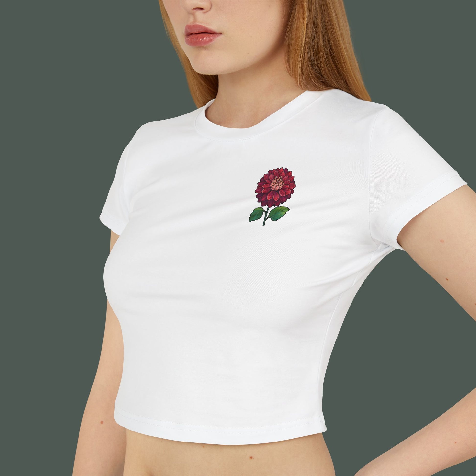 Feminine Floral Baby Tee, Cute Graphic Tee, Casual Summer Outfit, Gifts for Her, Vintage Floral Shirt, Spring Style