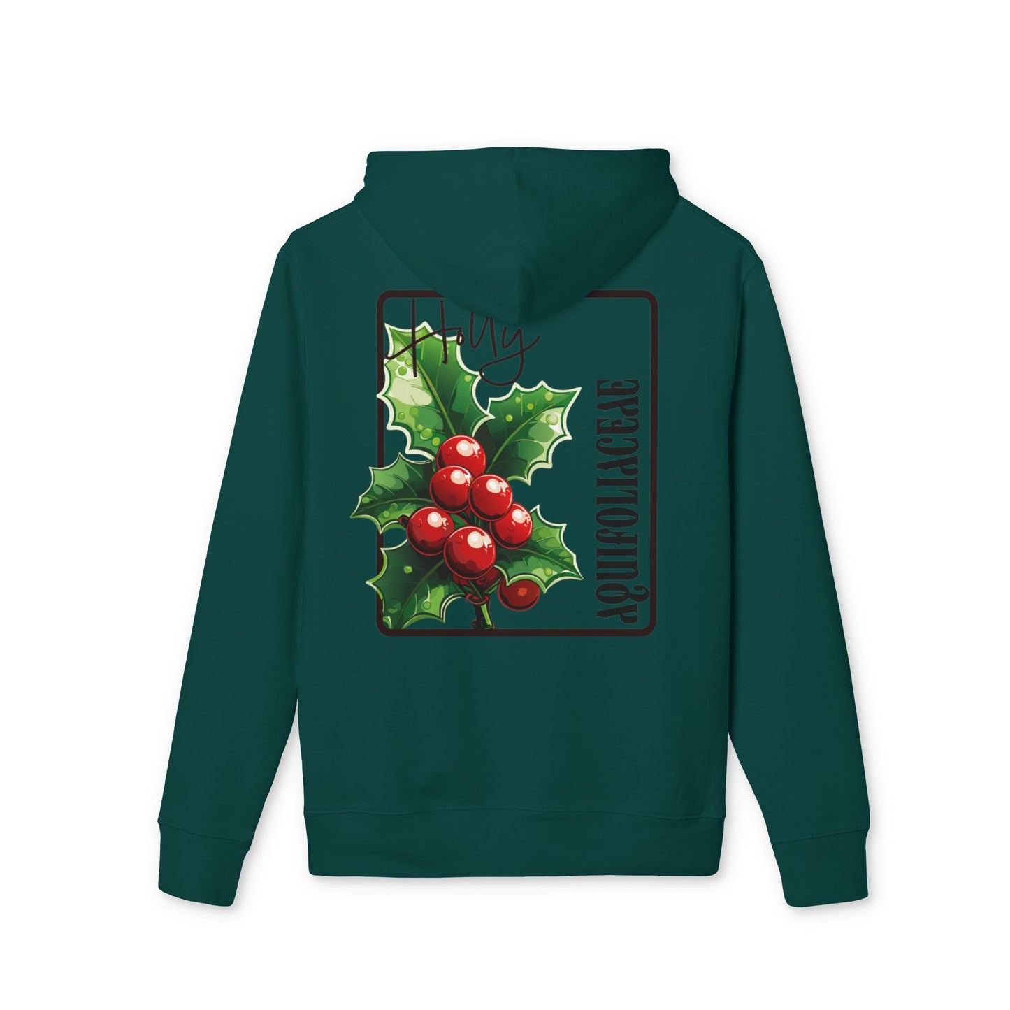 Holiday Holly Hooded Sweatshirt - Unisex Christmas Apparel