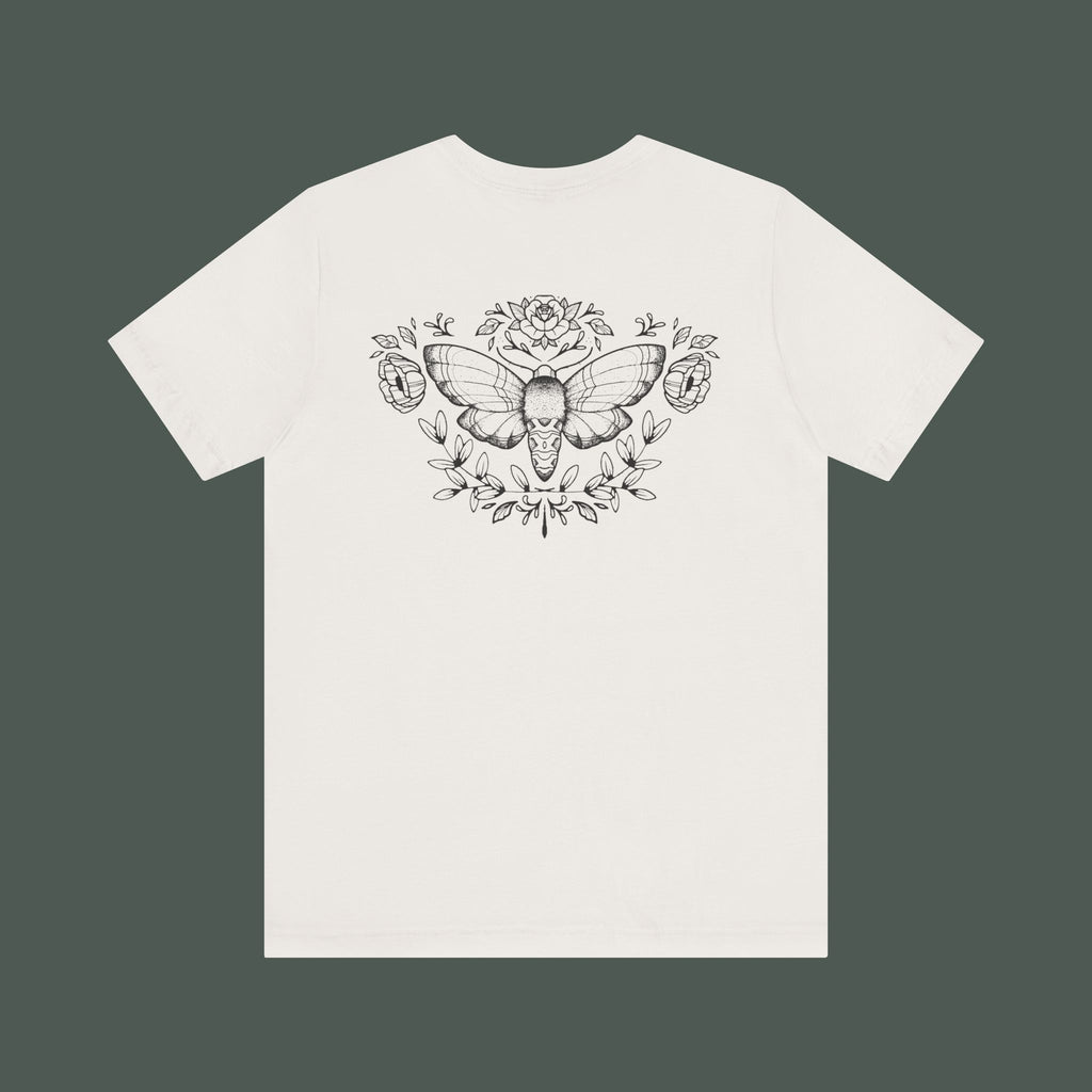 Artistic Moth Graphic Tee, Casual Unisex T-Shirt for Nature Lovers, Unique Gift for Birthdays, Festivals, and Everyday Wear