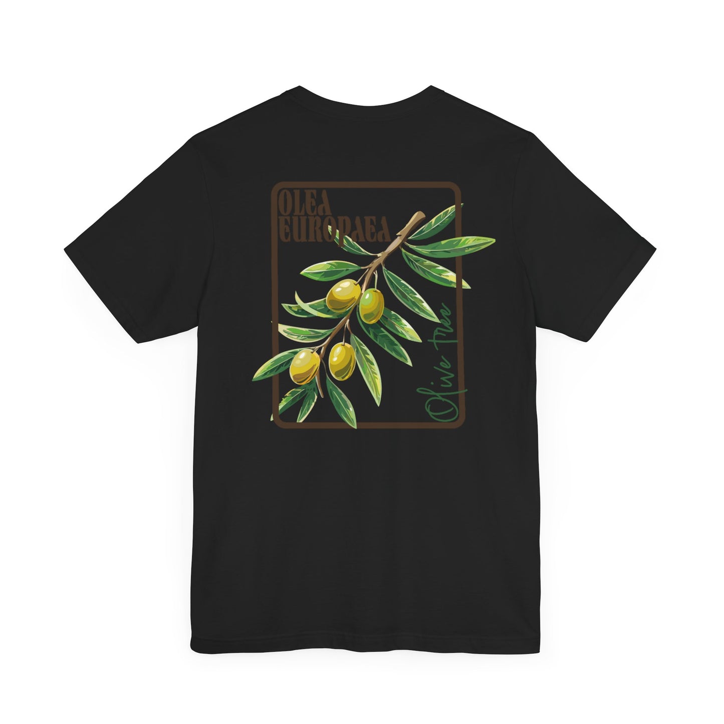 Olive Branch Unisex Jersey Tee - Nature-Inspired Botanical Graphic T-Shirt