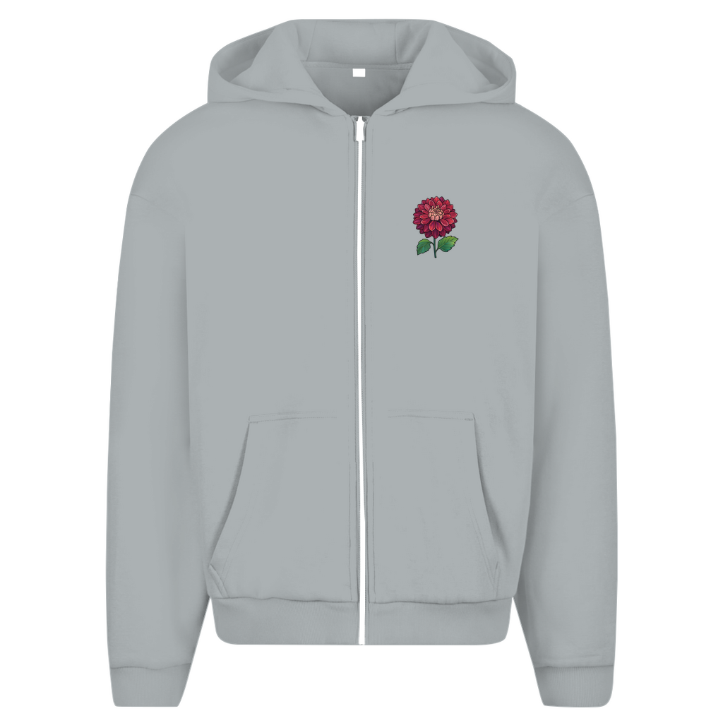 Herren Oversize Zipper Hoodie Dahlia