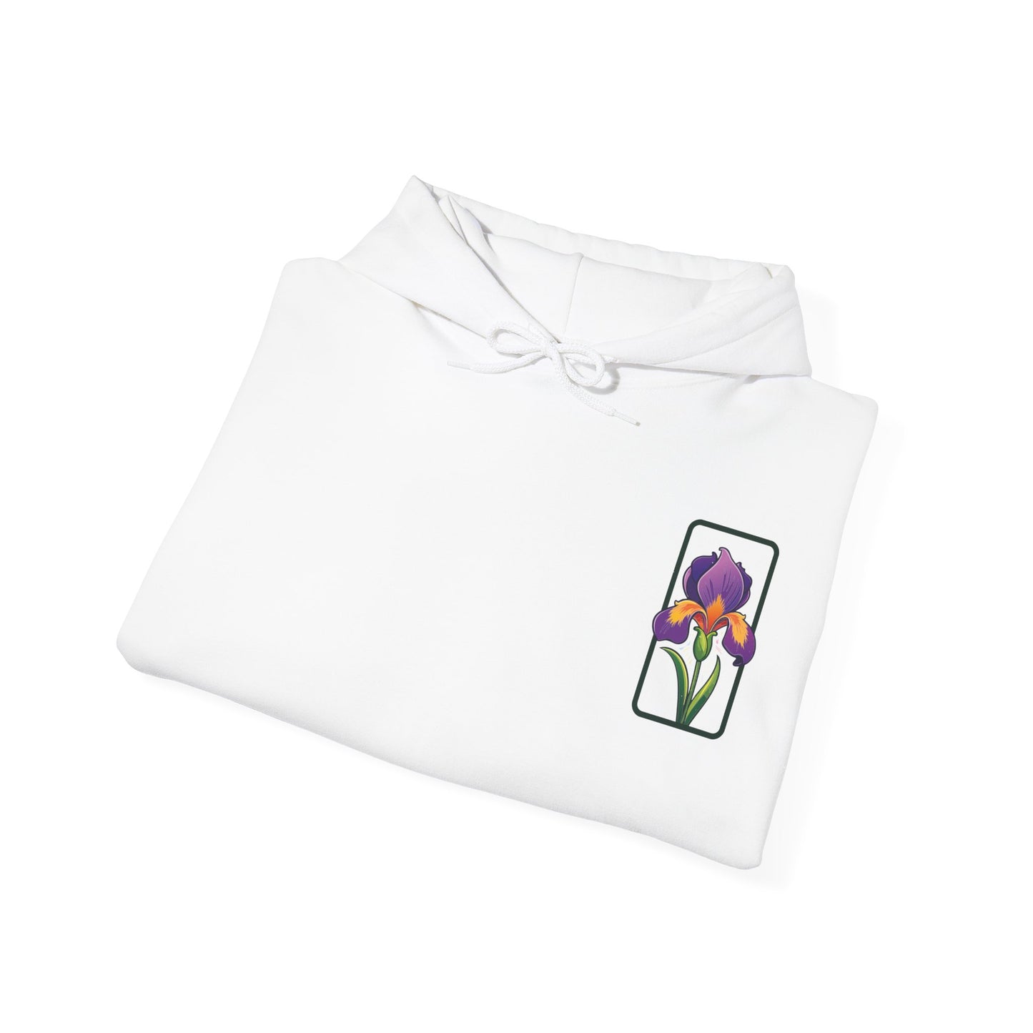 Floral Graphic Unisex Hoodie - 'Not Guaranteed' Iris Design