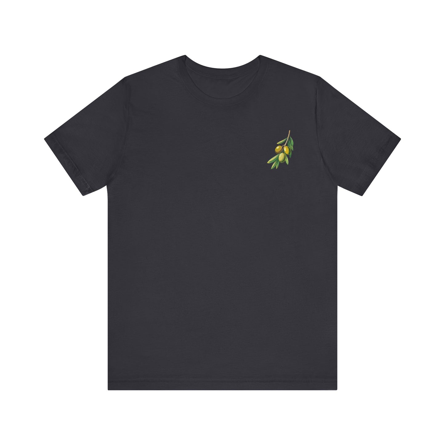 Olive Branch Unisex Jersey Tee - Nature-Inspired Botanical Graphic T-Shirt