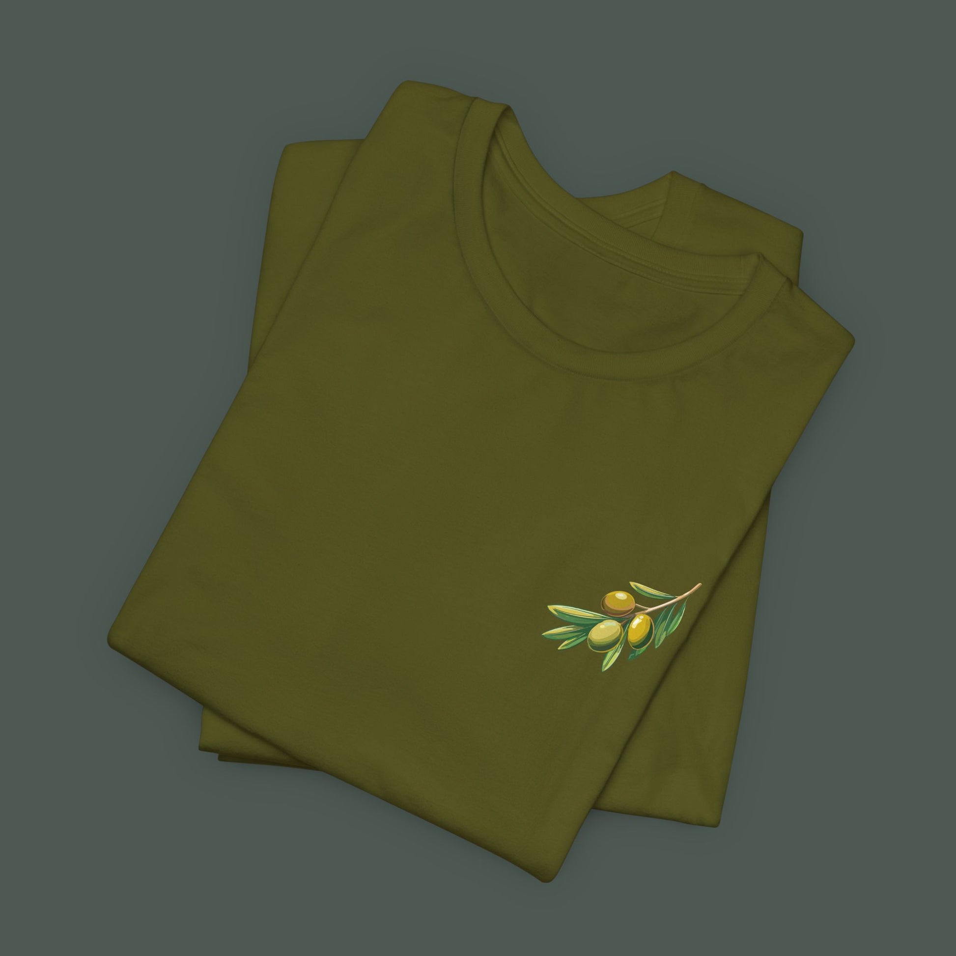 Olive Branch Graphic Tee - Nature Inspired Unisex Shirt, Summer Fashion, Gift for Gardening Lovers, Eco-Friendly Apparel, Casual Wear