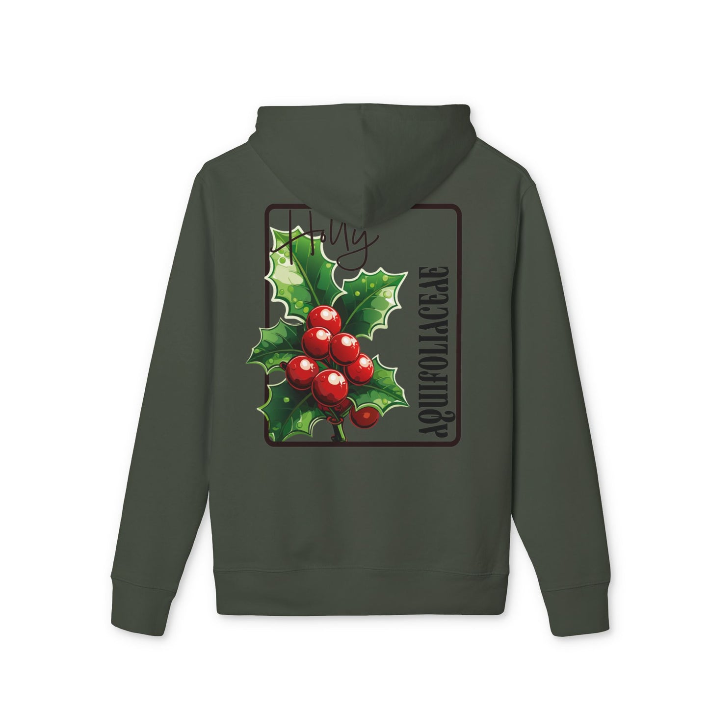 Holiday Holly Hooded Sweatshirt - Unisex Christmas Apparel