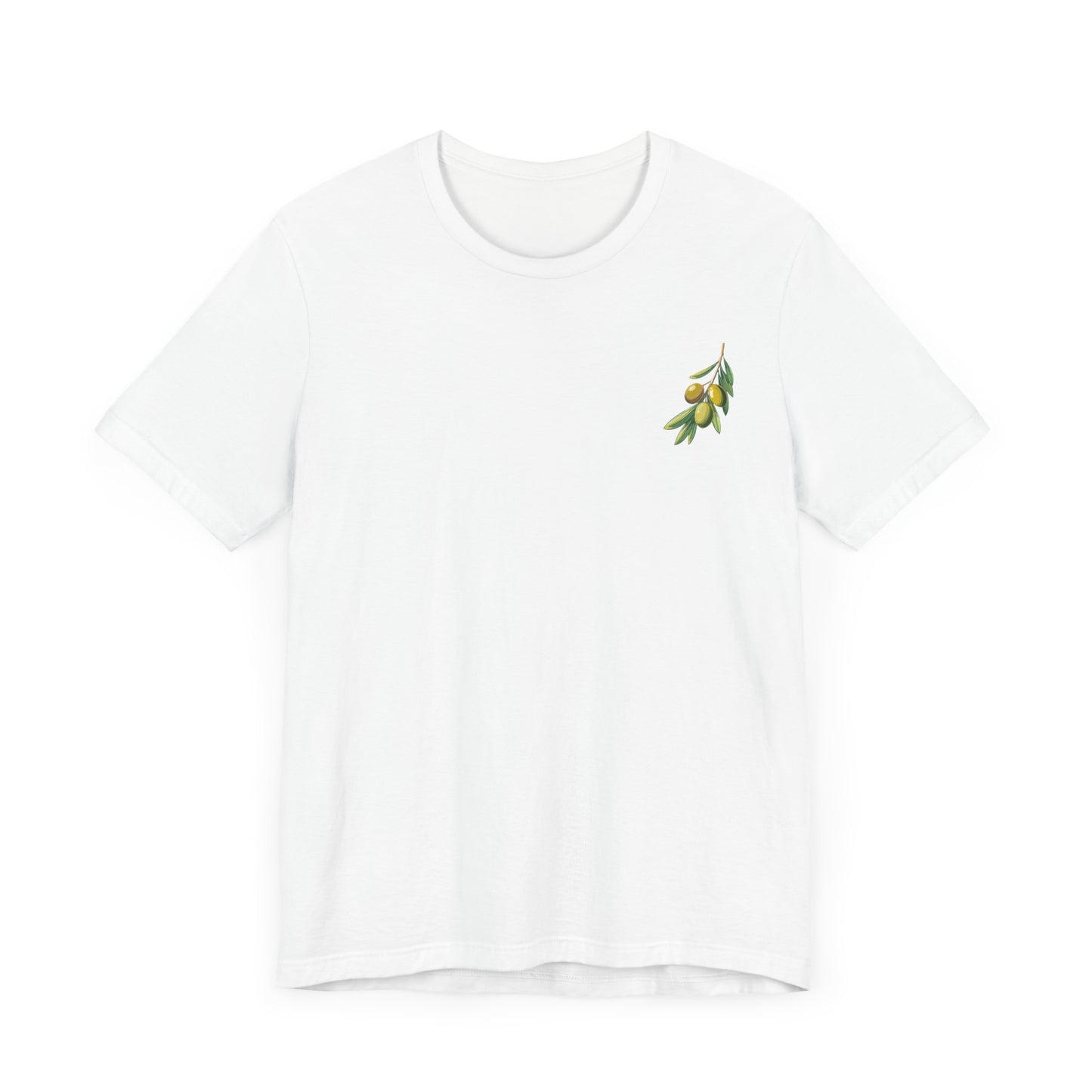 Olive Branch Unisex Jersey Tee - Nature-Inspired Botanical Graphic T-Shirt