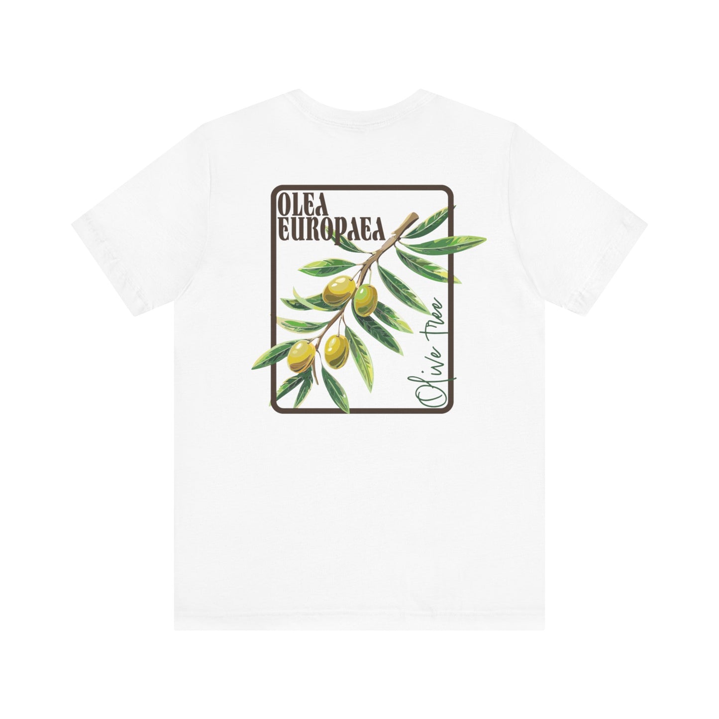 Olive Branch Unisex Jersey Tee - Nature-Inspired Botanical Graphic T-Shirt