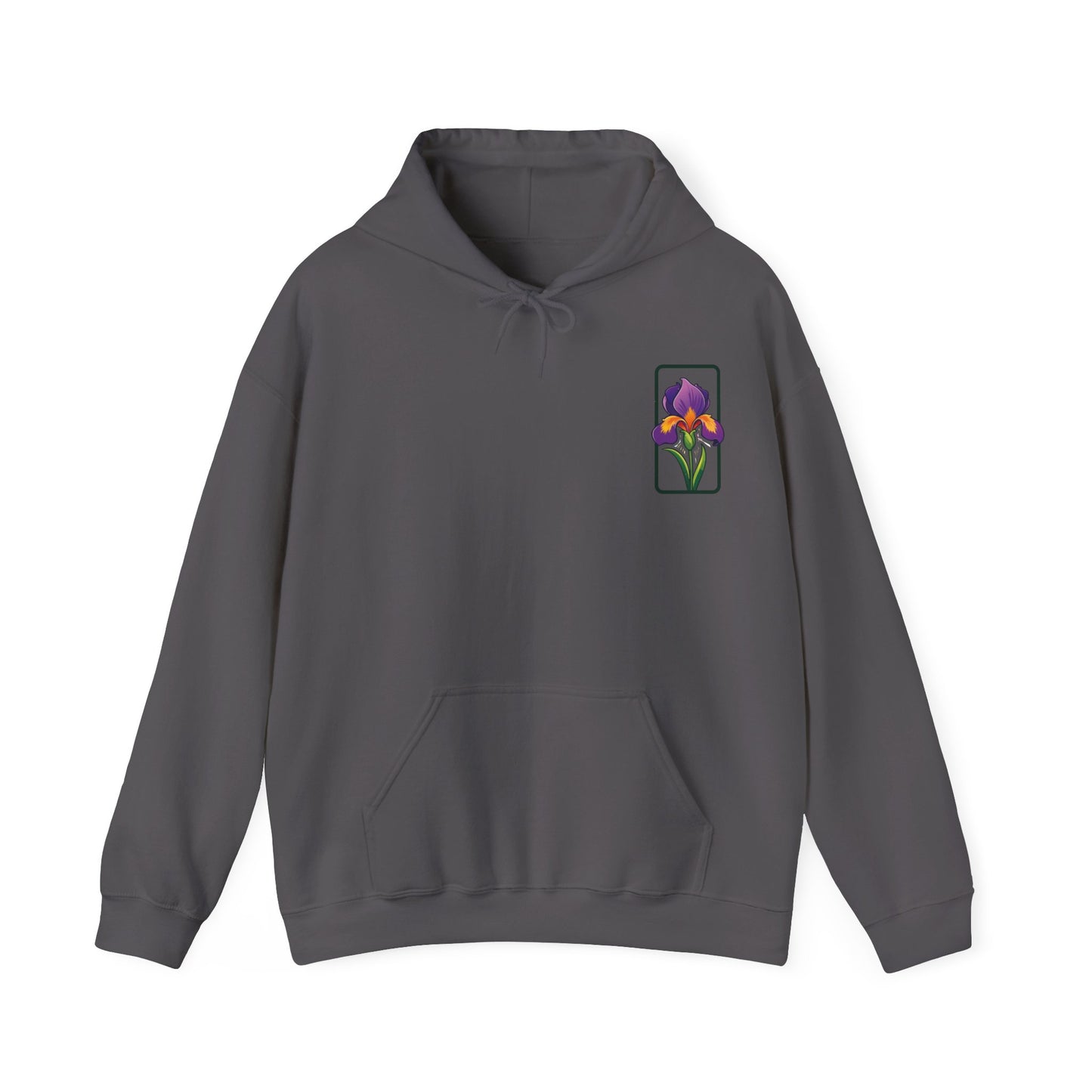 Floral Graphic Unisex Hoodie - 'Not Guaranteed' Iris Design