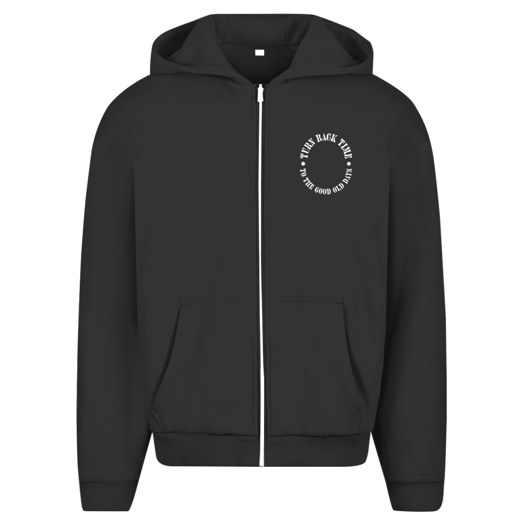 Herren Oversize Zipper Hoodie Good Old Days