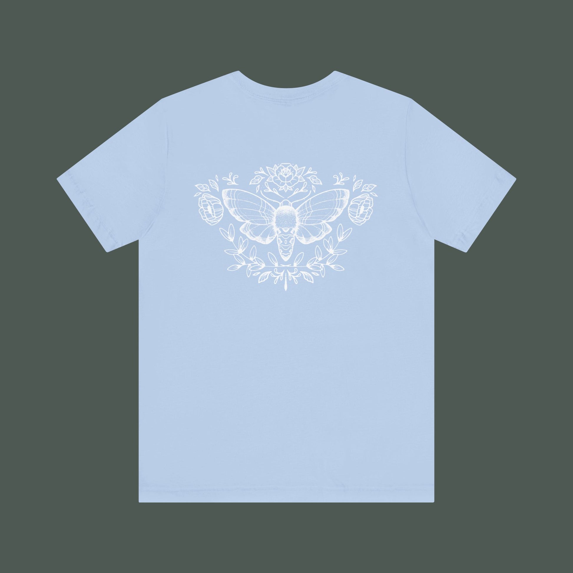 Artistic Moth Graphic Tee, Casual Unisex T-Shirt for Nature Lovers, Unique Gift for Birthdays, Festivals, and Everyday Wear