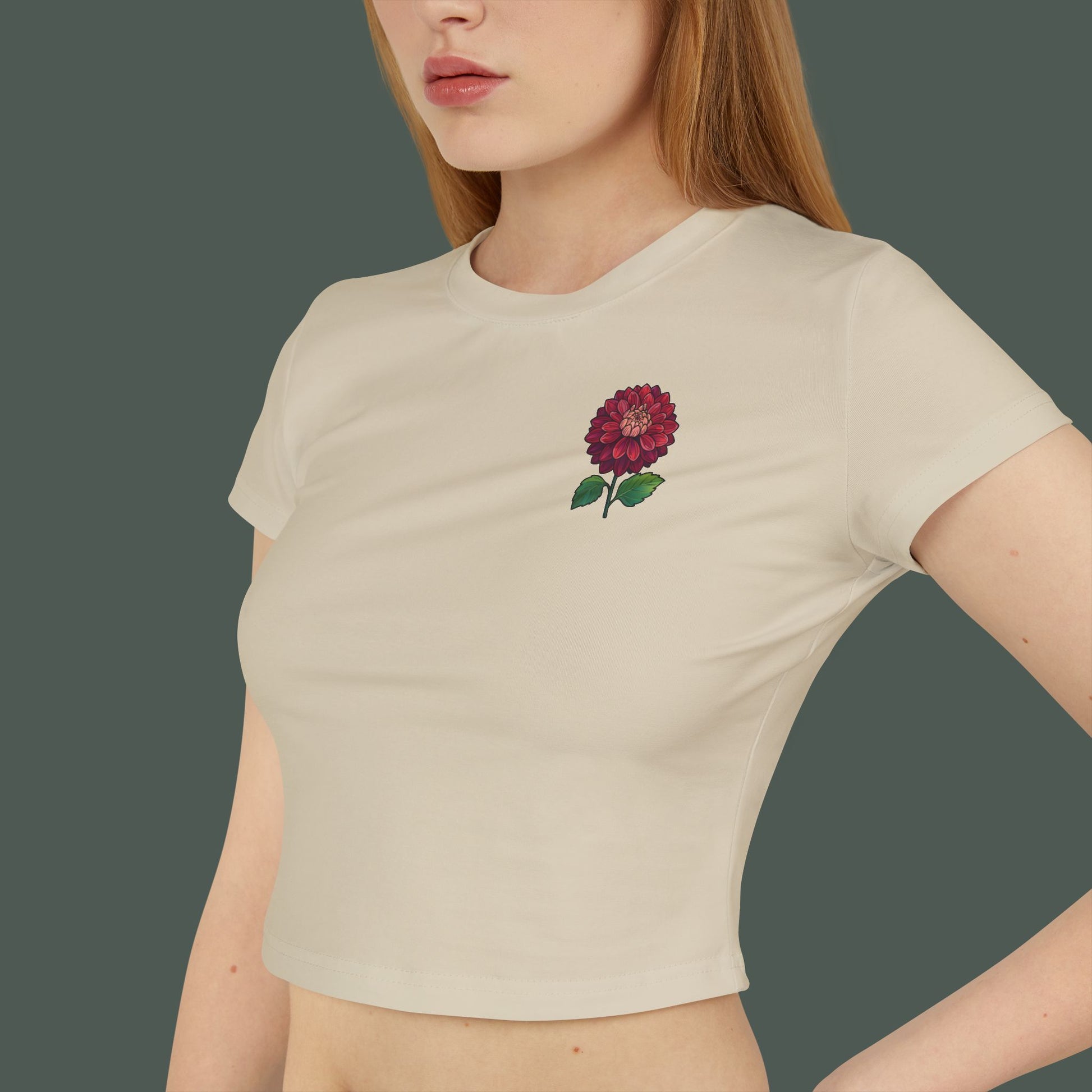 Feminine Floral Baby Tee, Cute Graphic Tee, Casual Summer Outfit, Gifts for Her, Vintage Floral Shirt, Spring Style