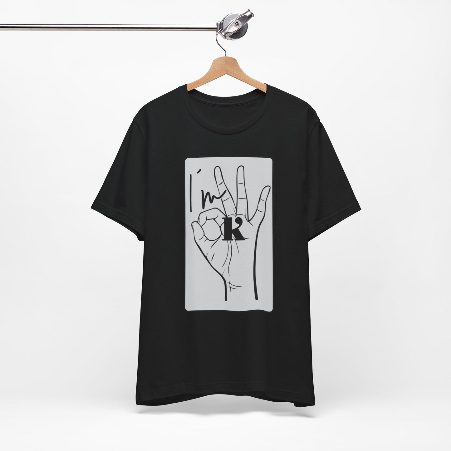 Unisex Jersey Short Sleeve Tee - I'm OK Hand Gesture Graphic Tee