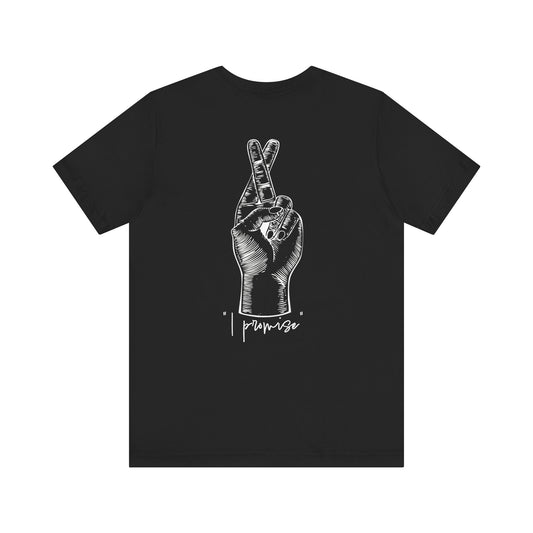 Unisex Peace Promise Tee - Stylish Hand Graphic Short Sleeve Shirt