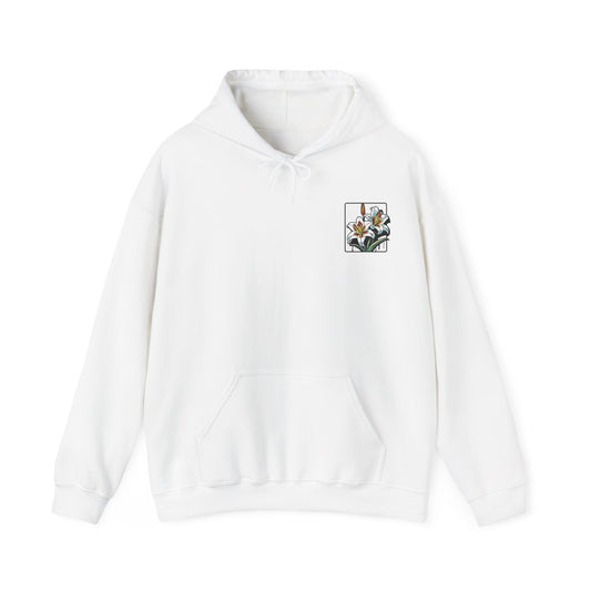 Floral Lily Unisex Heavy Blend™ Hooded Sweatshirt for Everyday Comfort