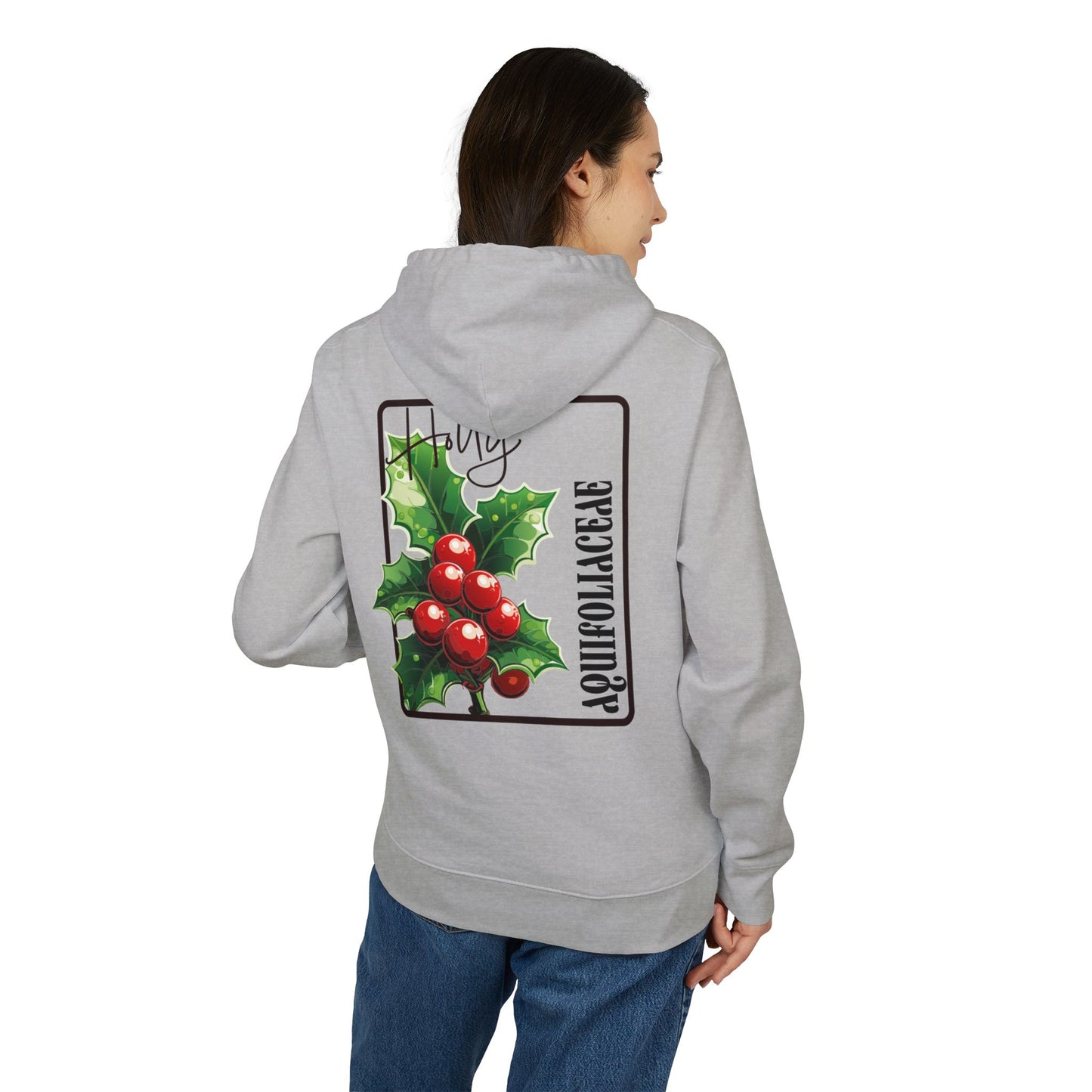 Holiday Holly Hooded Sweatshirt - Unisex Christmas Apparel