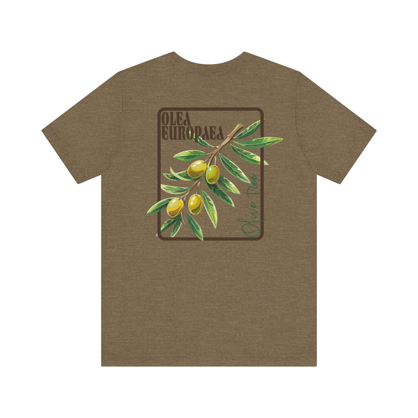 Olive Branch Unisex Jersey Tee - Nature-Inspired Botanical Graphic T-Shirt