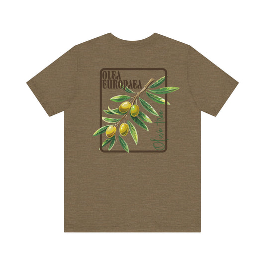 Olive Branch Unisex Jersey Tee - Nature-Inspired Botanical Graphic T-Shirt