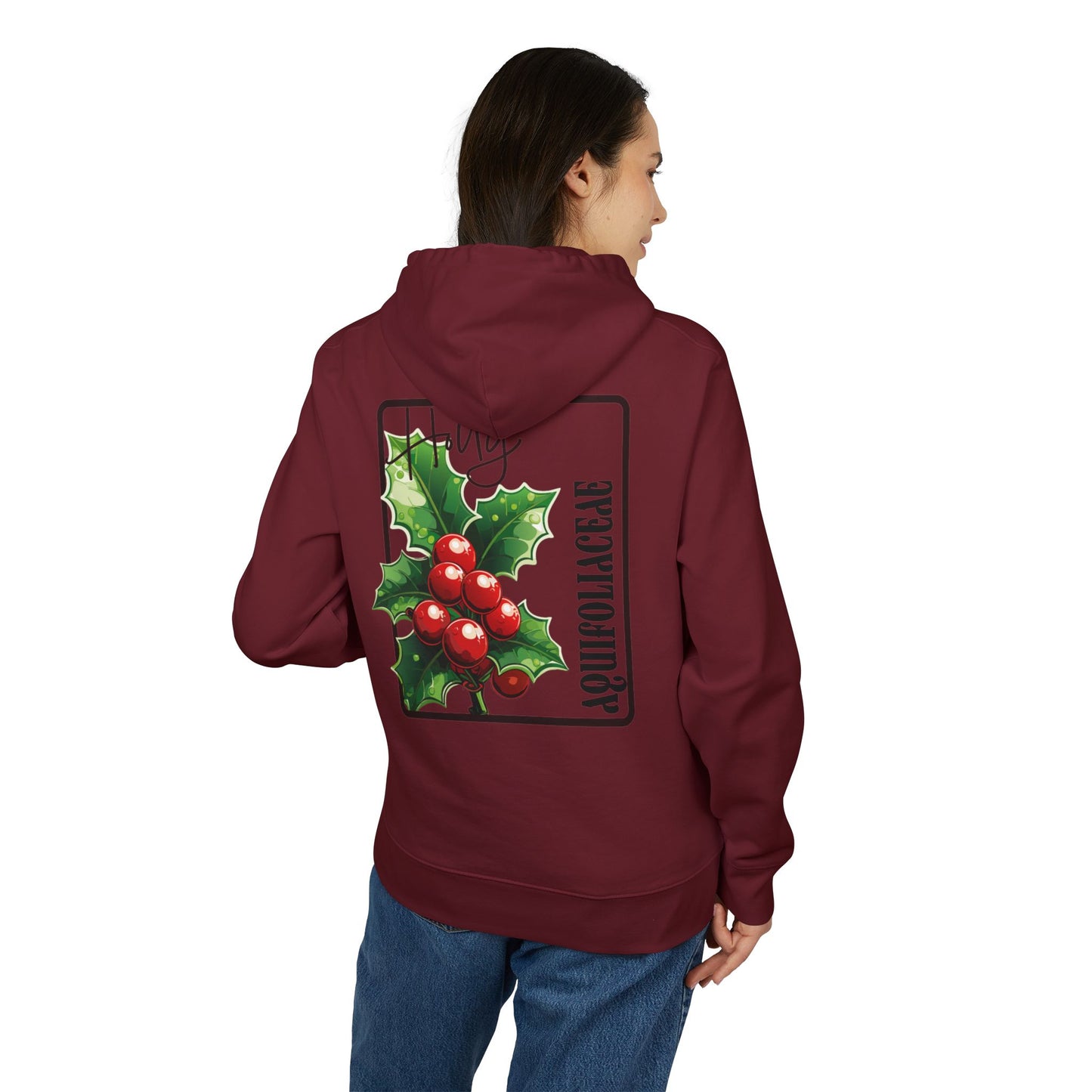 Holiday Holly Hooded Sweatshirt - Unisex Christmas Apparel