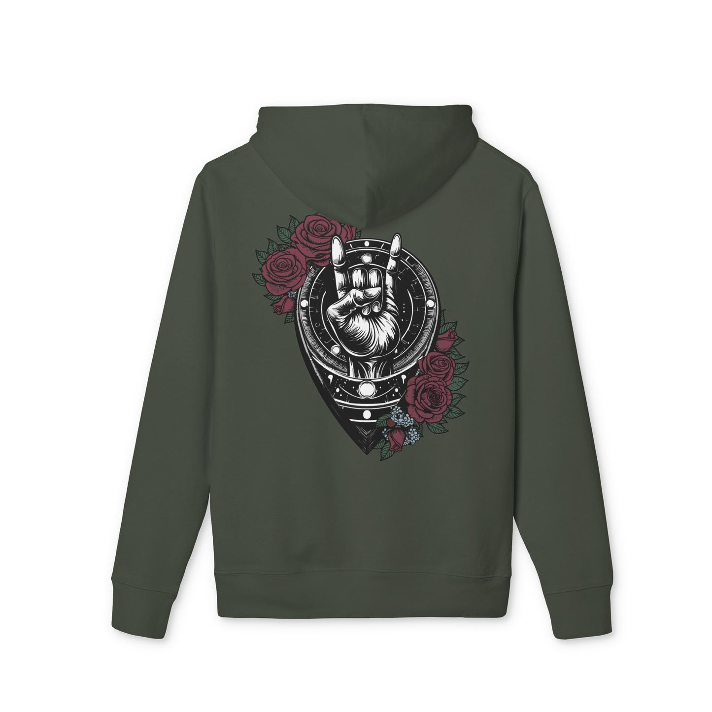 Rockin' Roses Unisex Hoodie with Graphic Art