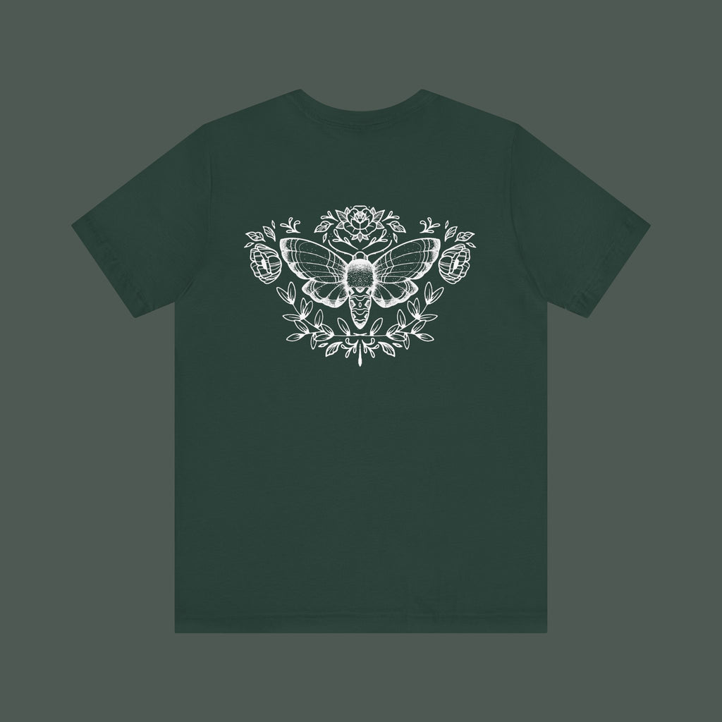 Artistic Moth Graphic Tee, Casual Unisex T-Shirt for Nature Lovers, Unique Gift for Birthdays, Festivals, and Everyday Wear