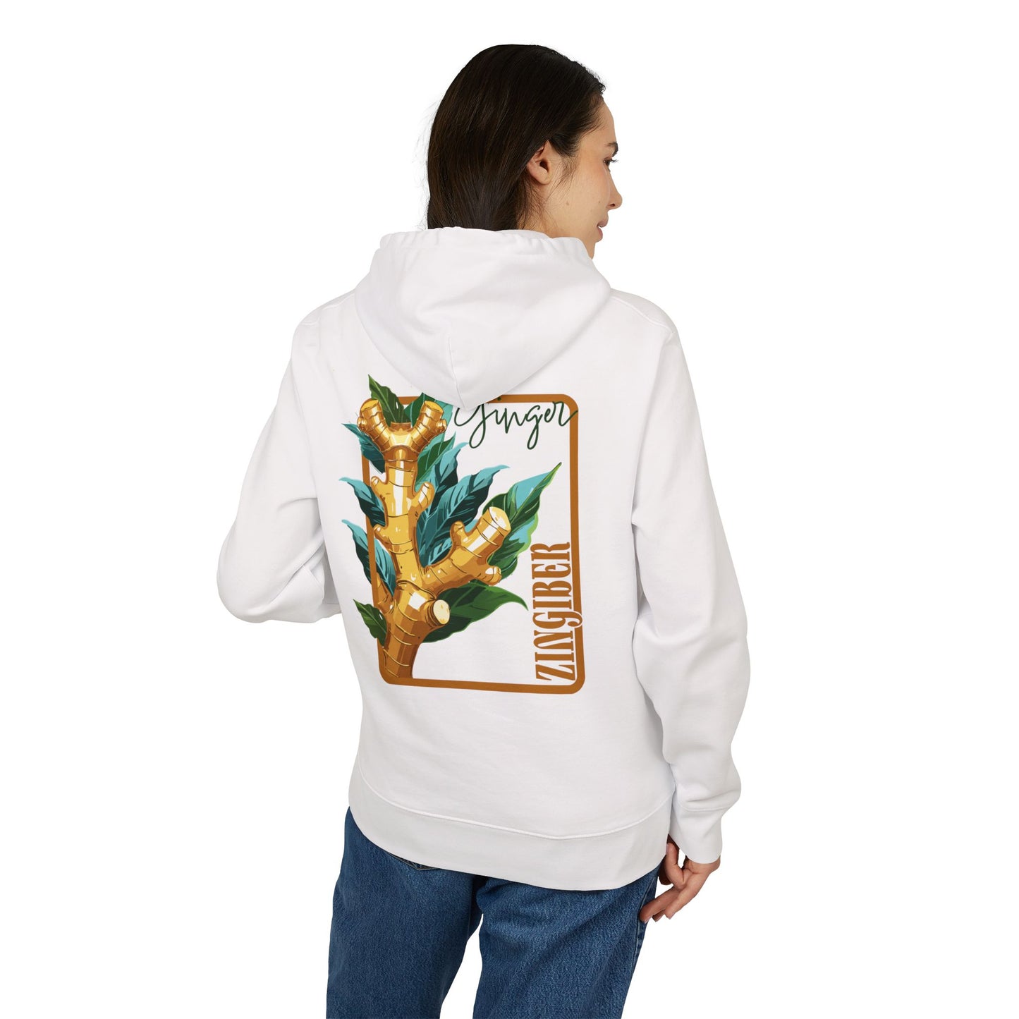 Ginger-Inspired Unisex Cruiser Hoodie - Botanical Art Design "Ginger"