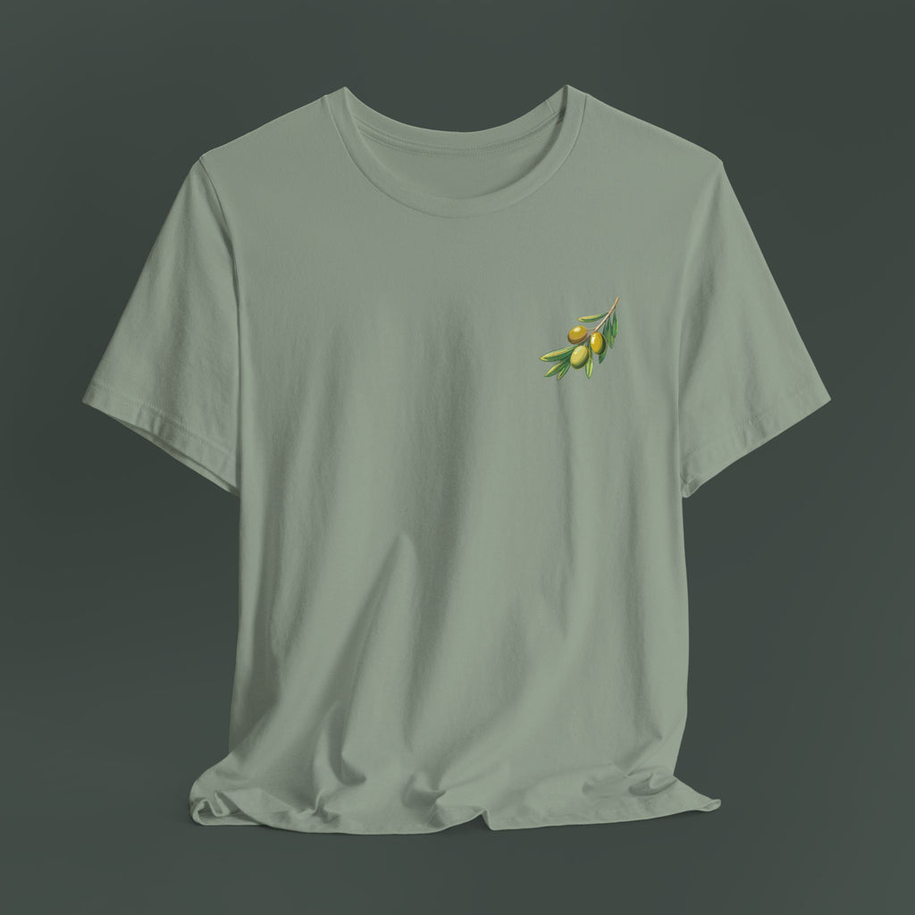 Olive Branch Graphic Tee - Nature Inspired Unisex Shirt, Summer Fashion, Gift for Gardening Lovers, Eco-Friendly Apparel, Casual Wear