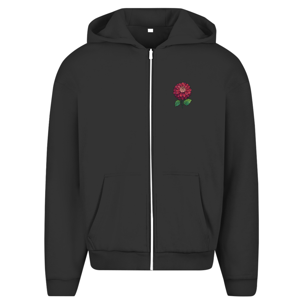Herren Oversize Zipper Hoodie Dahlia