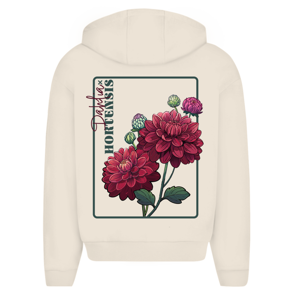 Herren Oversize Zipper Hoodie Dahlia