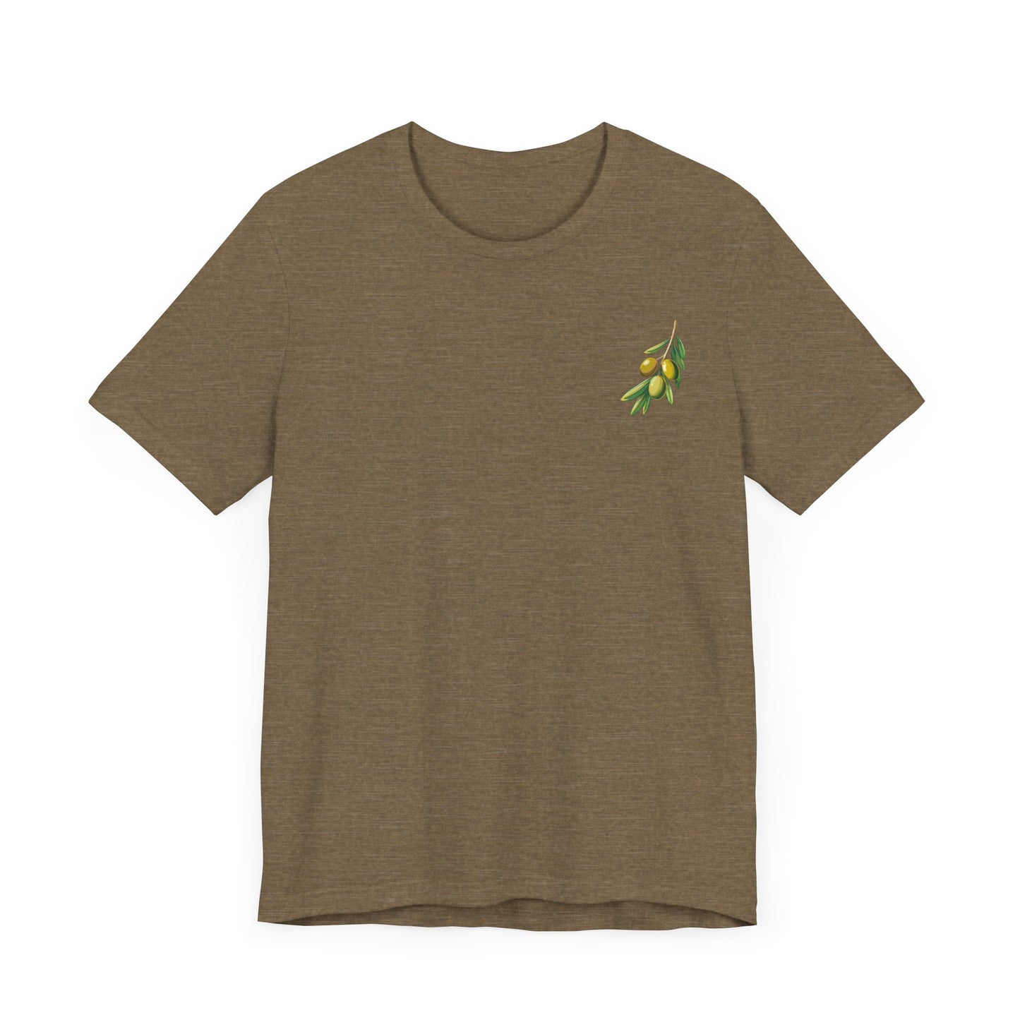 Olive Branch Unisex Jersey Tee - Nature-Inspired Botanical Graphic T-Shirt