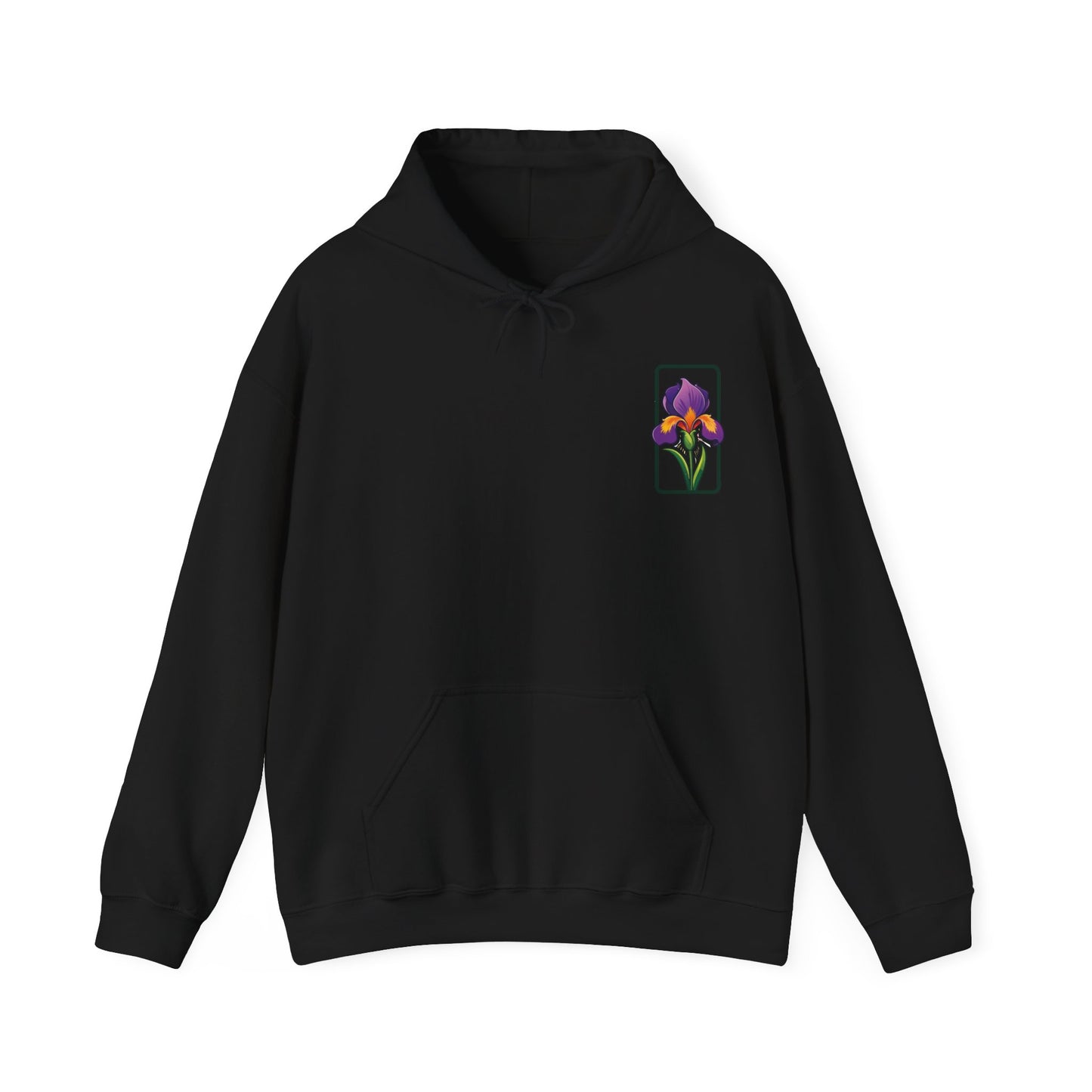 Floral Graphic Unisex Hoodie - 'Not Guaranteed' Iris Design