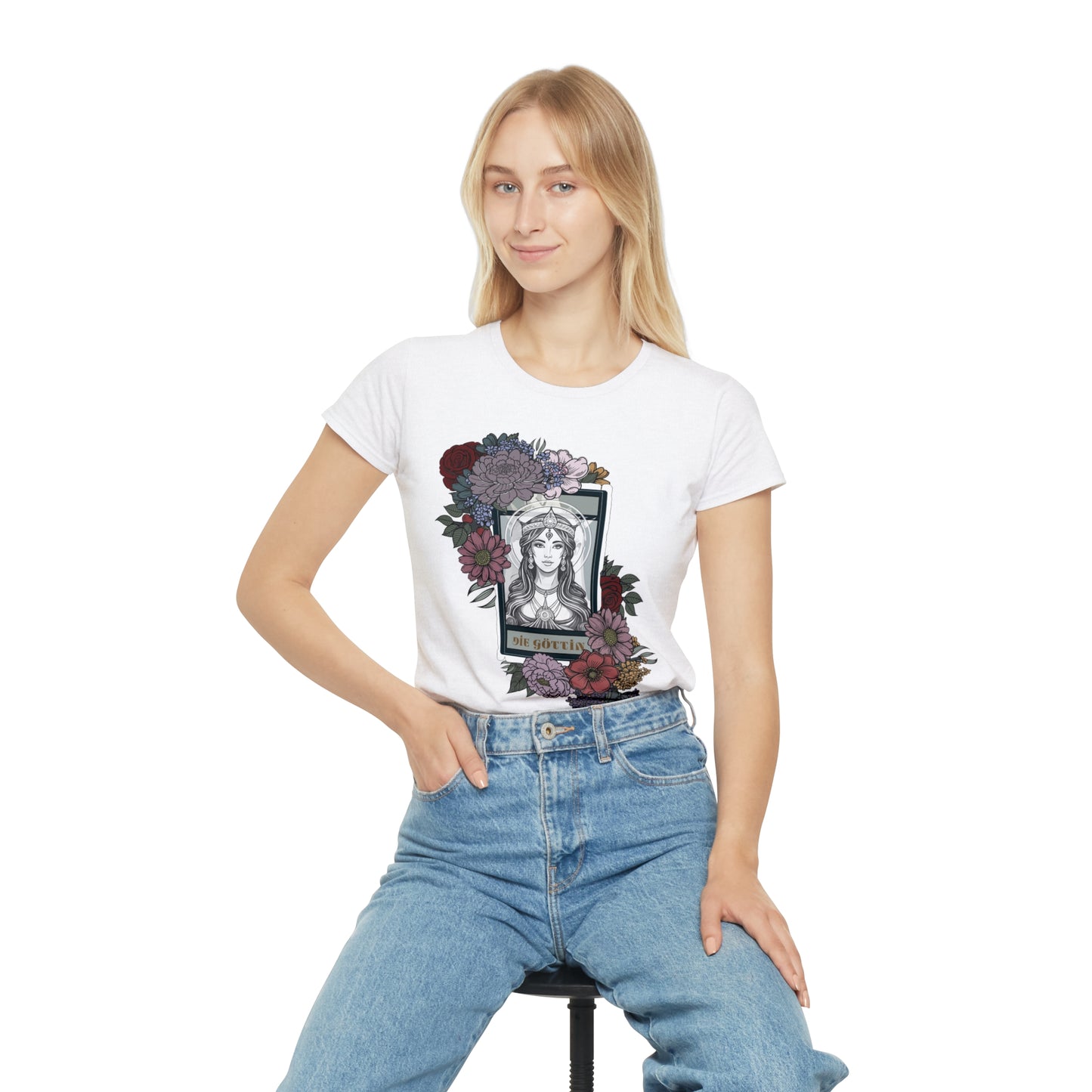 Floral Illustrated Women's T-Shirt - Iconic Art Design