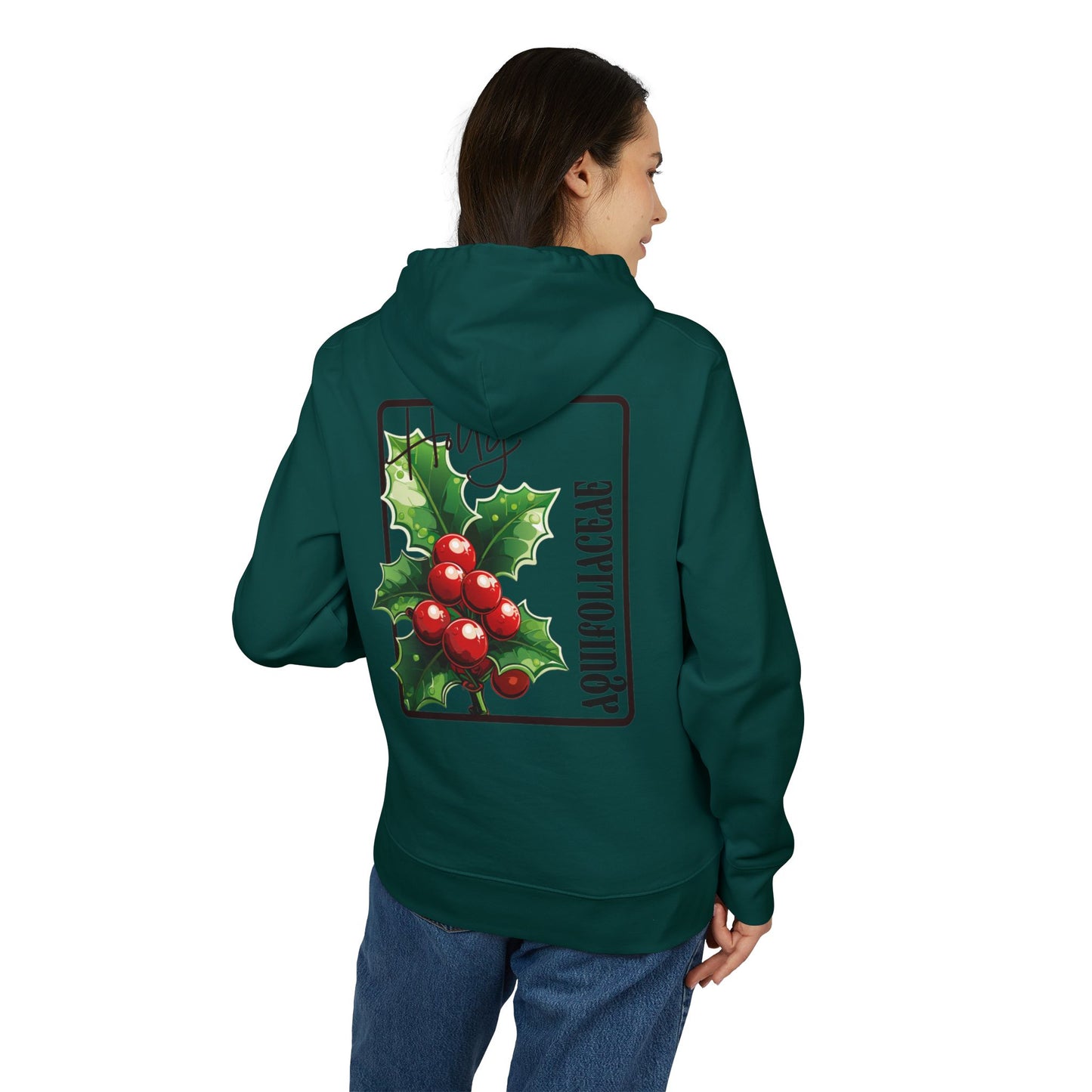 Holiday Holly Hooded Sweatshirt - Unisex Christmas Apparel