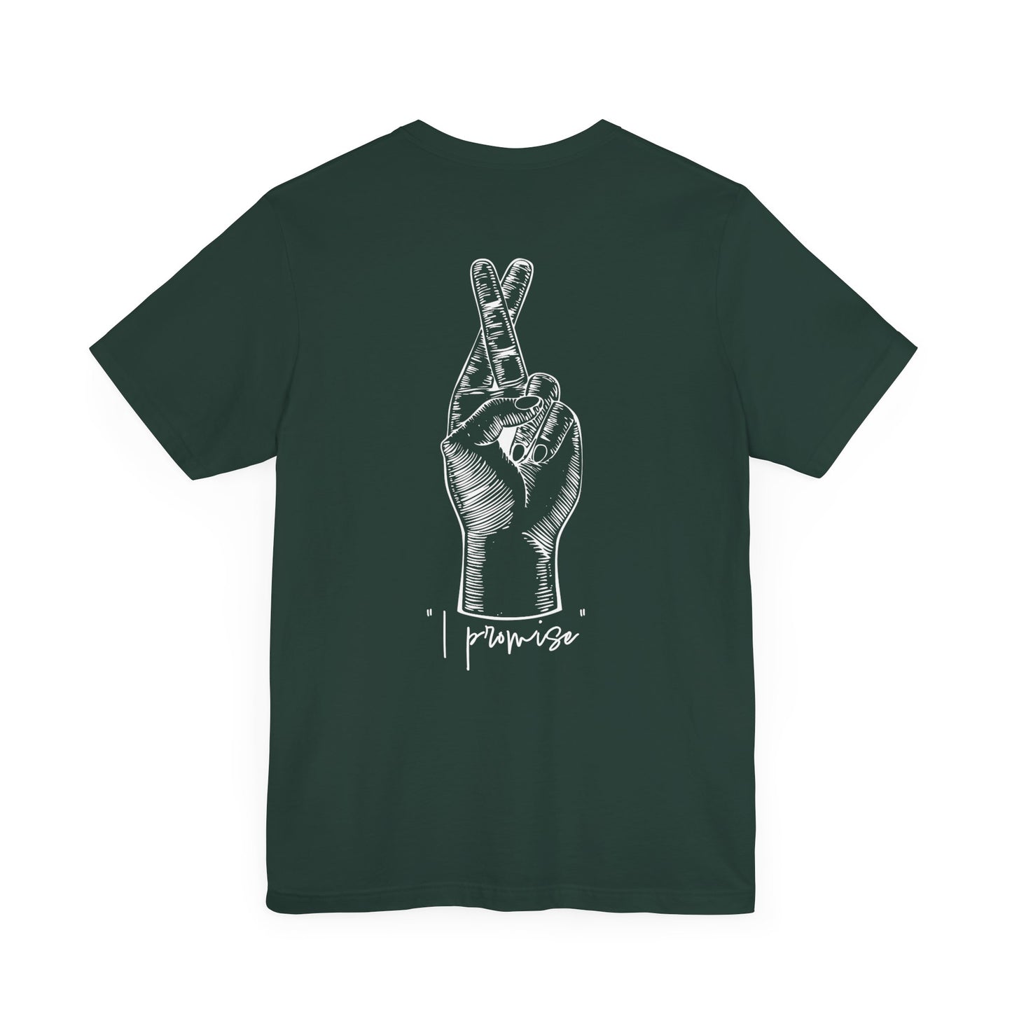 Unisex Peace Promise Tee - Stylish Hand Graphic Short Sleeve Shirt