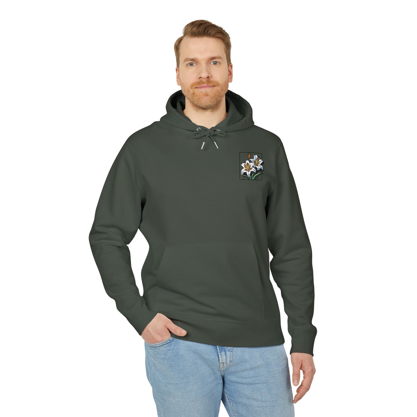 Floral Unisex Hoodie - Striking Lily Design for Nature Lovers "Lily"