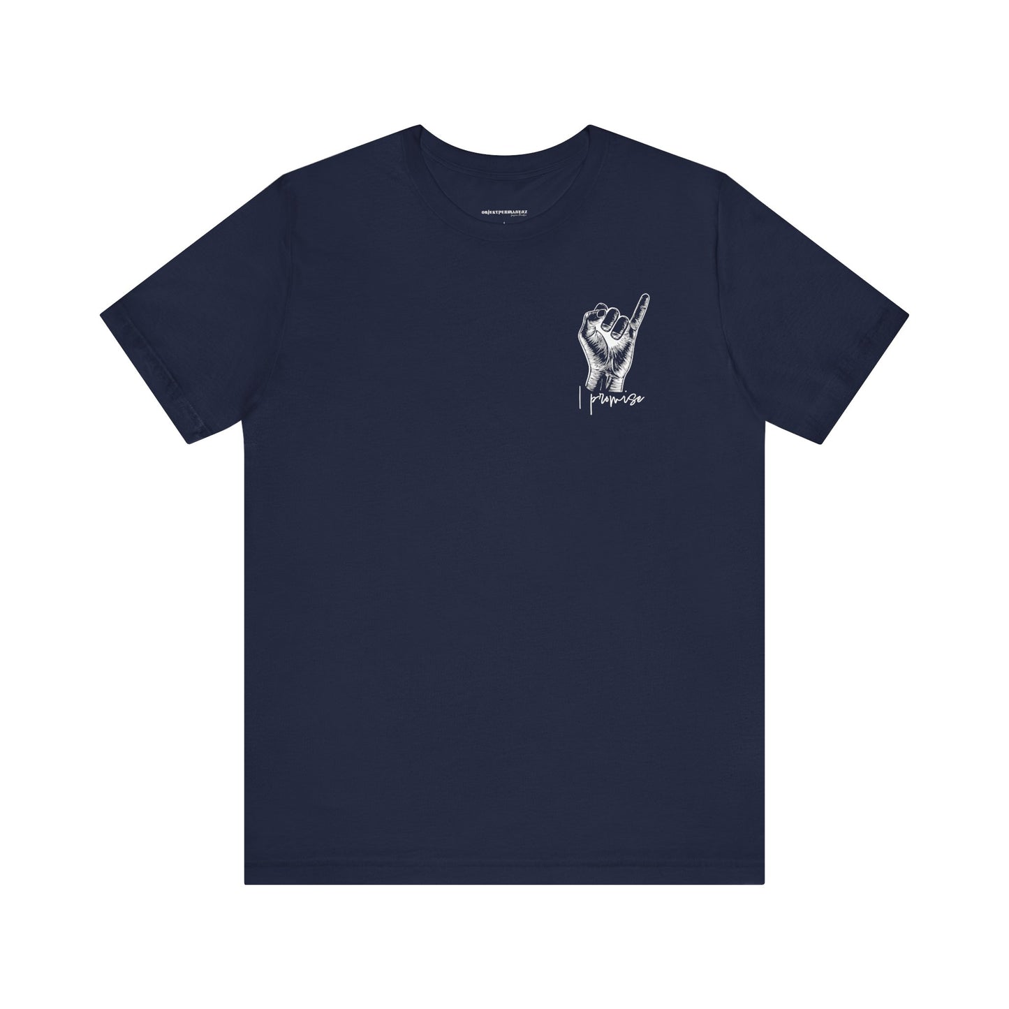 Unisex Peace Promise Tee - Stylish Hand Graphic Short Sleeve Shirt