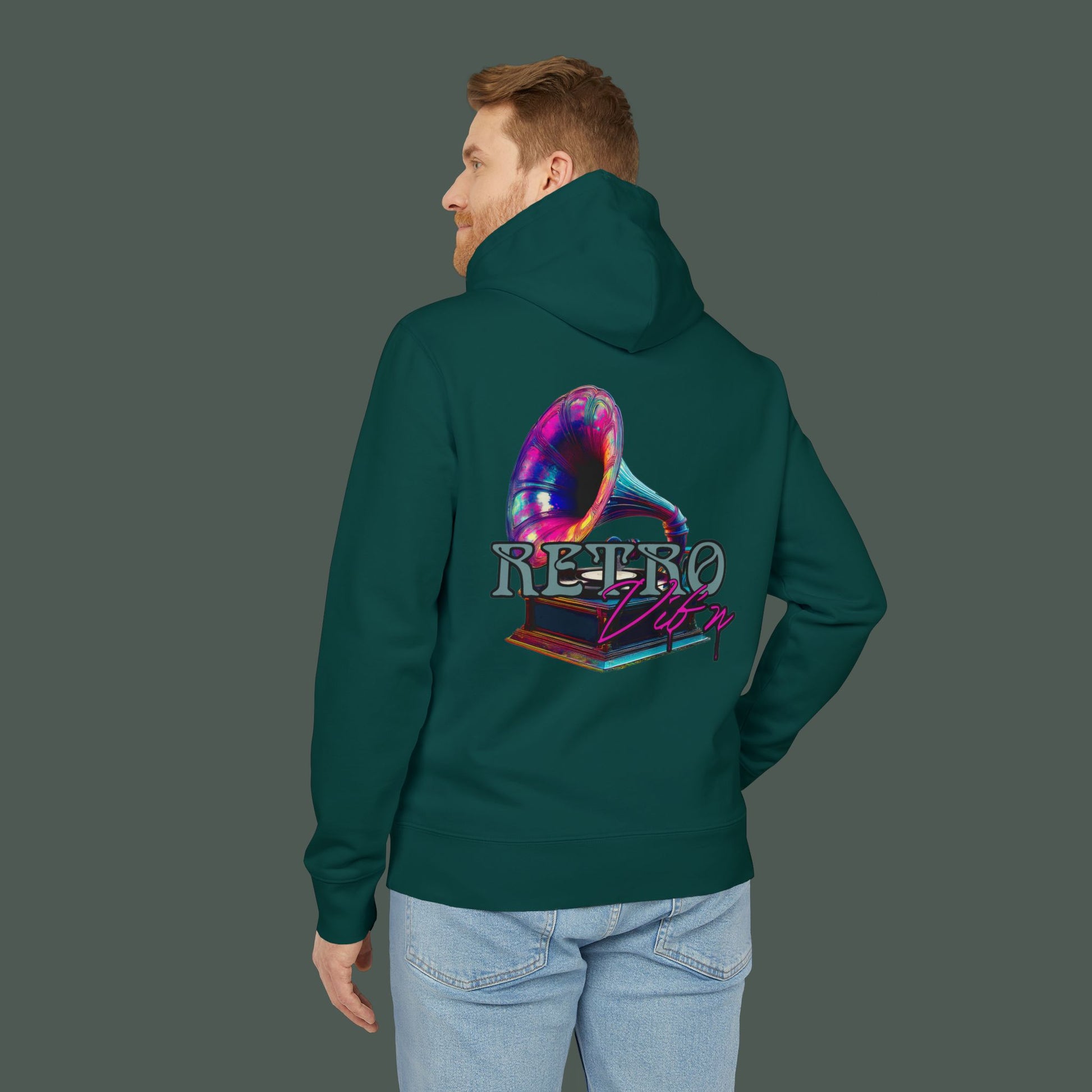 Retro Style Unisex Hoodie, Cozy Streetwear, Perfect for Gifting, Casual Wear, Music Lovers, Cool Vibes