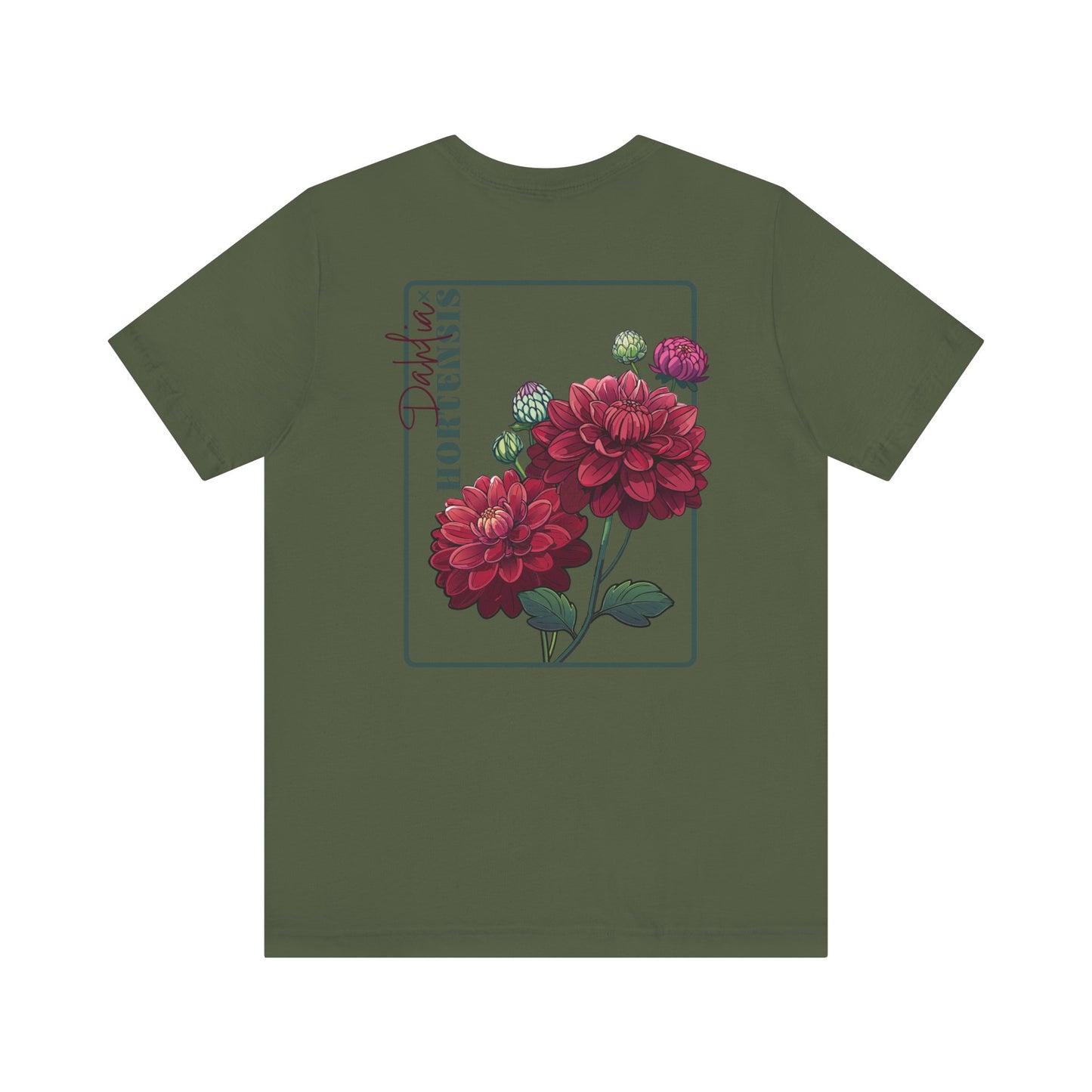 Floral Graphic Tee - Vintage Dahlia Design for Nature Lovers