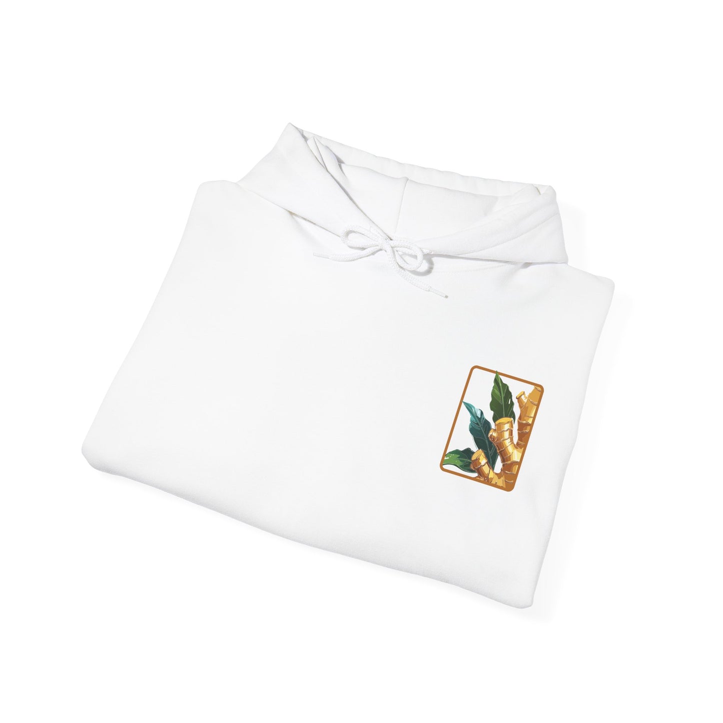 Ginger Plant Hooded Sweatshirt | Unisex Heavy Blend™ | Cozy Botanical Design