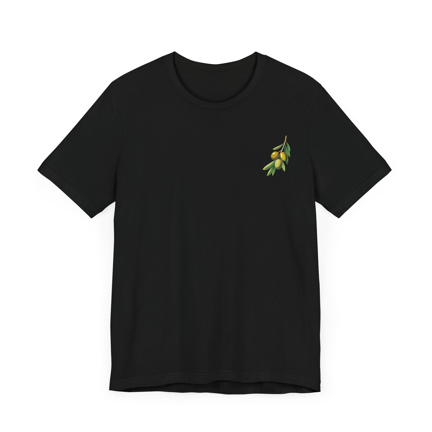 Olive Branch Unisex Jersey Tee - Nature-Inspired Botanical Graphic T-Shirt
