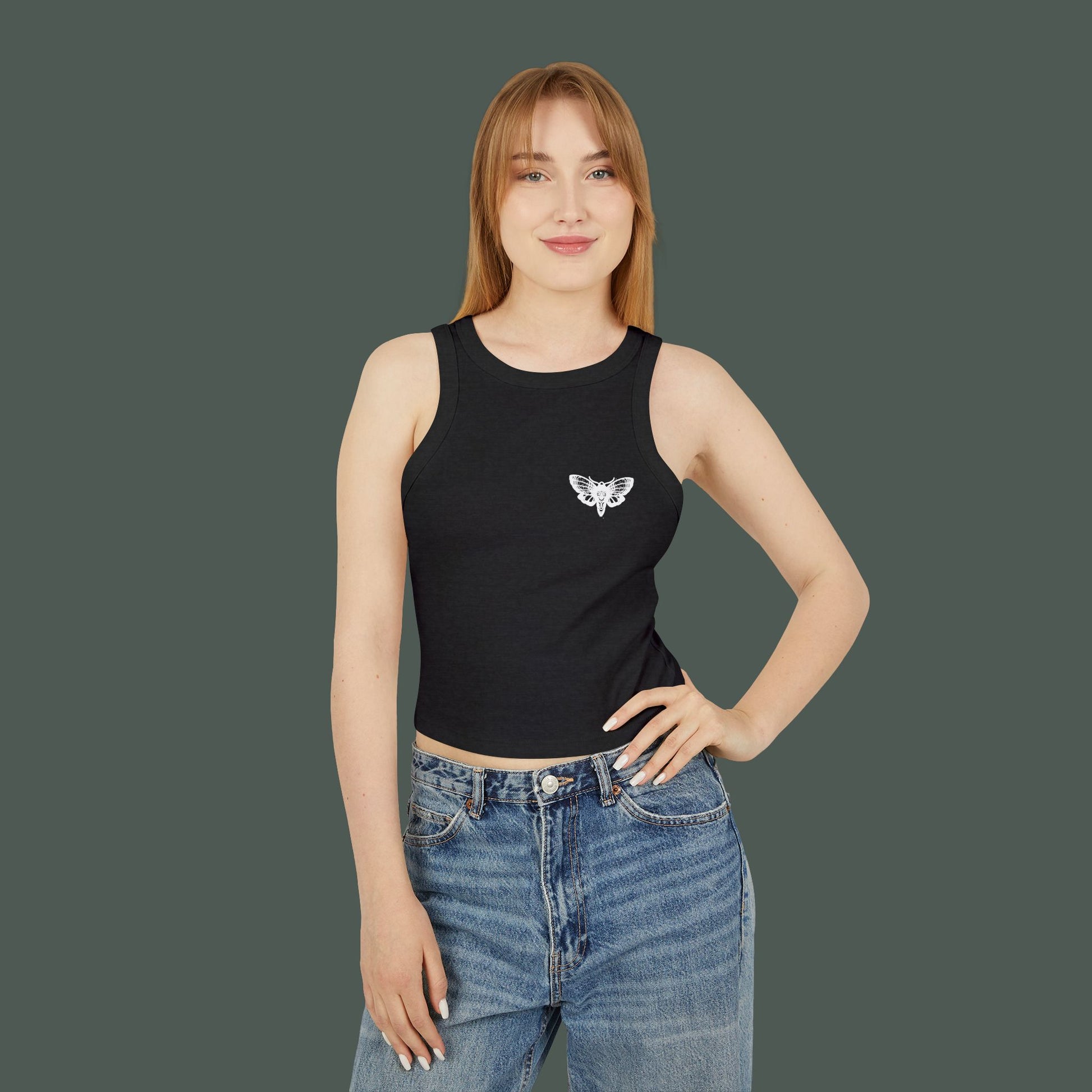 Women's Micro Rib Racer Tank Top, Summer Style, Casual Wear, Gift for Her, Eco-Friendly Fashion