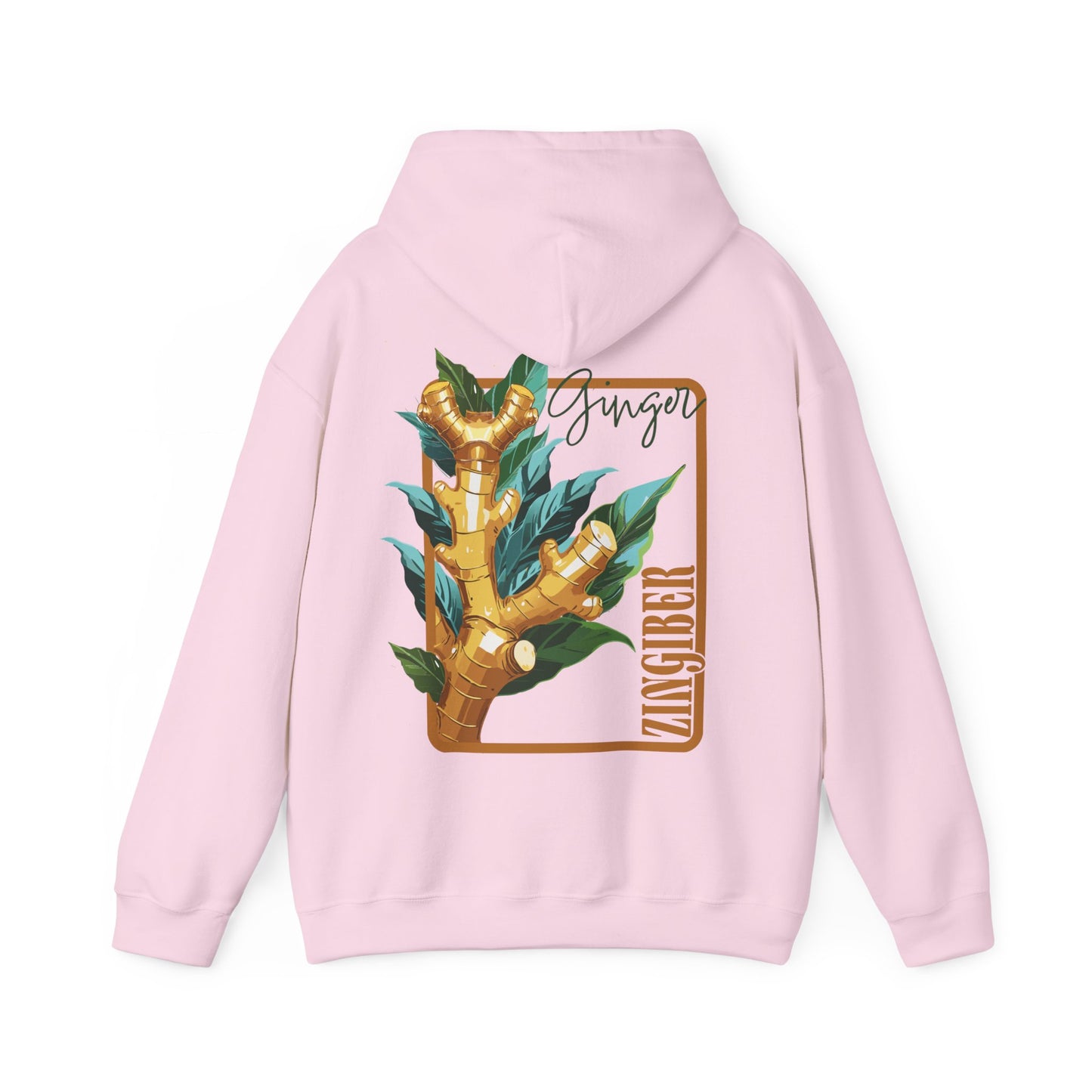 Ginger Plant Hooded Sweatshirt | Unisex Heavy Blend™ | Cozy Botanical Design