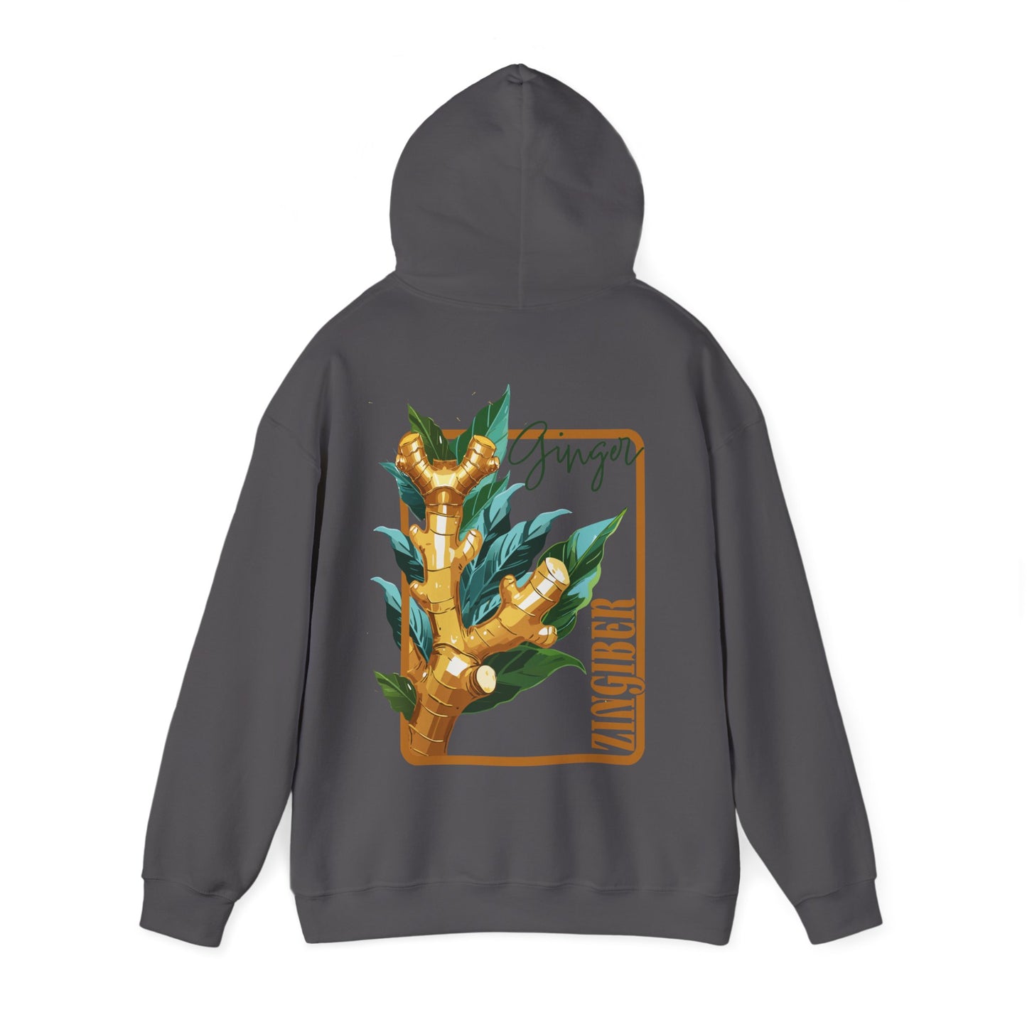 Ginger Plant Hooded Sweatshirt | Unisex Heavy Blend™ | Cozy Botanical Design