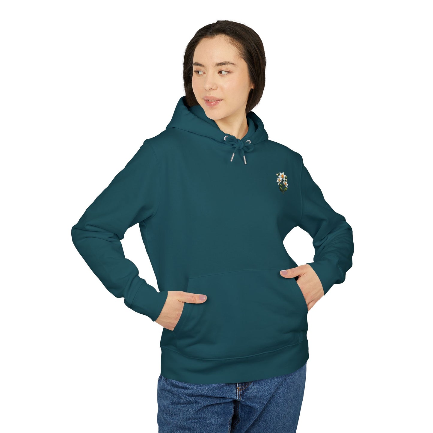Floral Embroidered Unisex Hoodie - Stylish Comfort for Every Occasion "Jasmin"