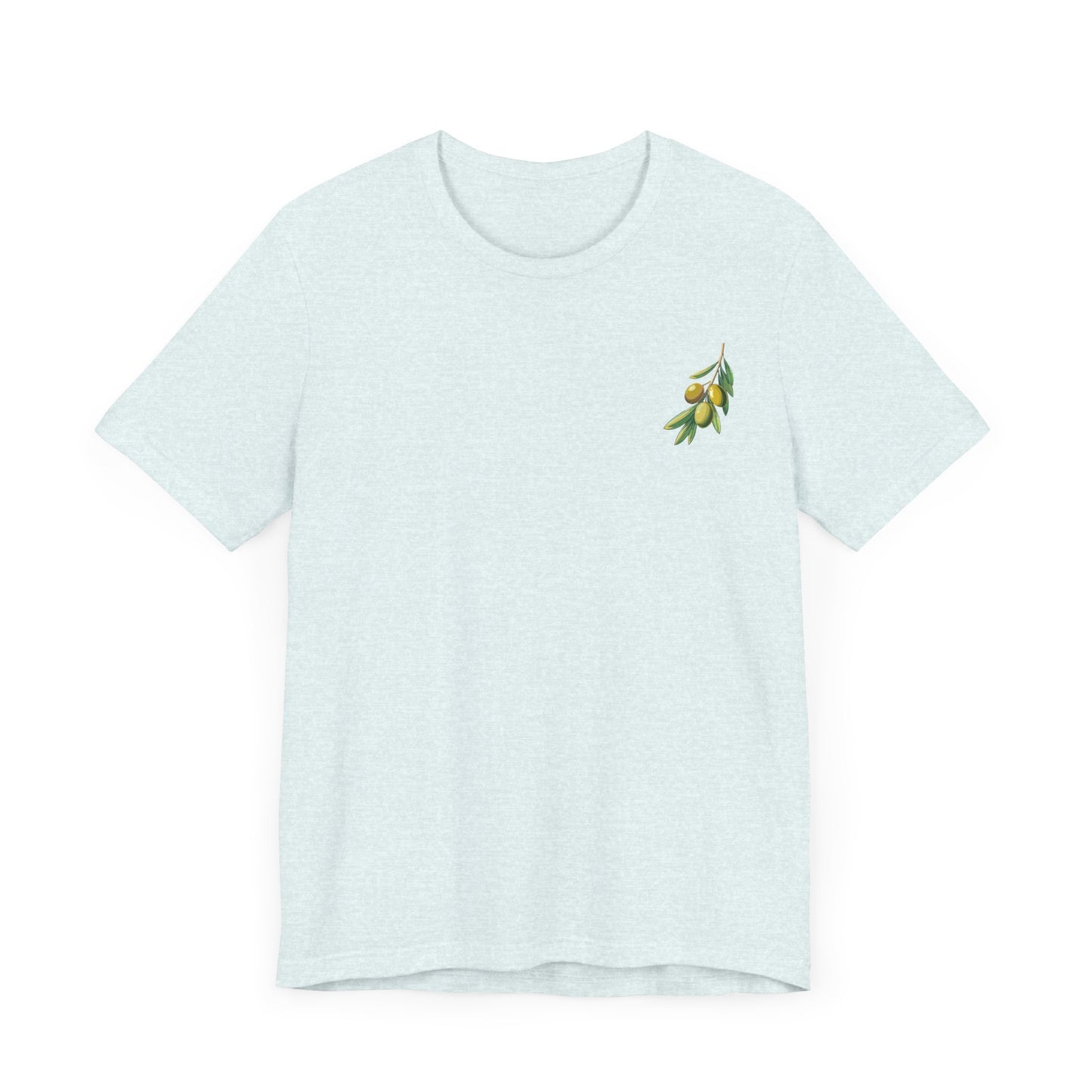 Olive Branch Unisex Jersey Tee - Nature-Inspired Botanical Graphic T-Shirt
