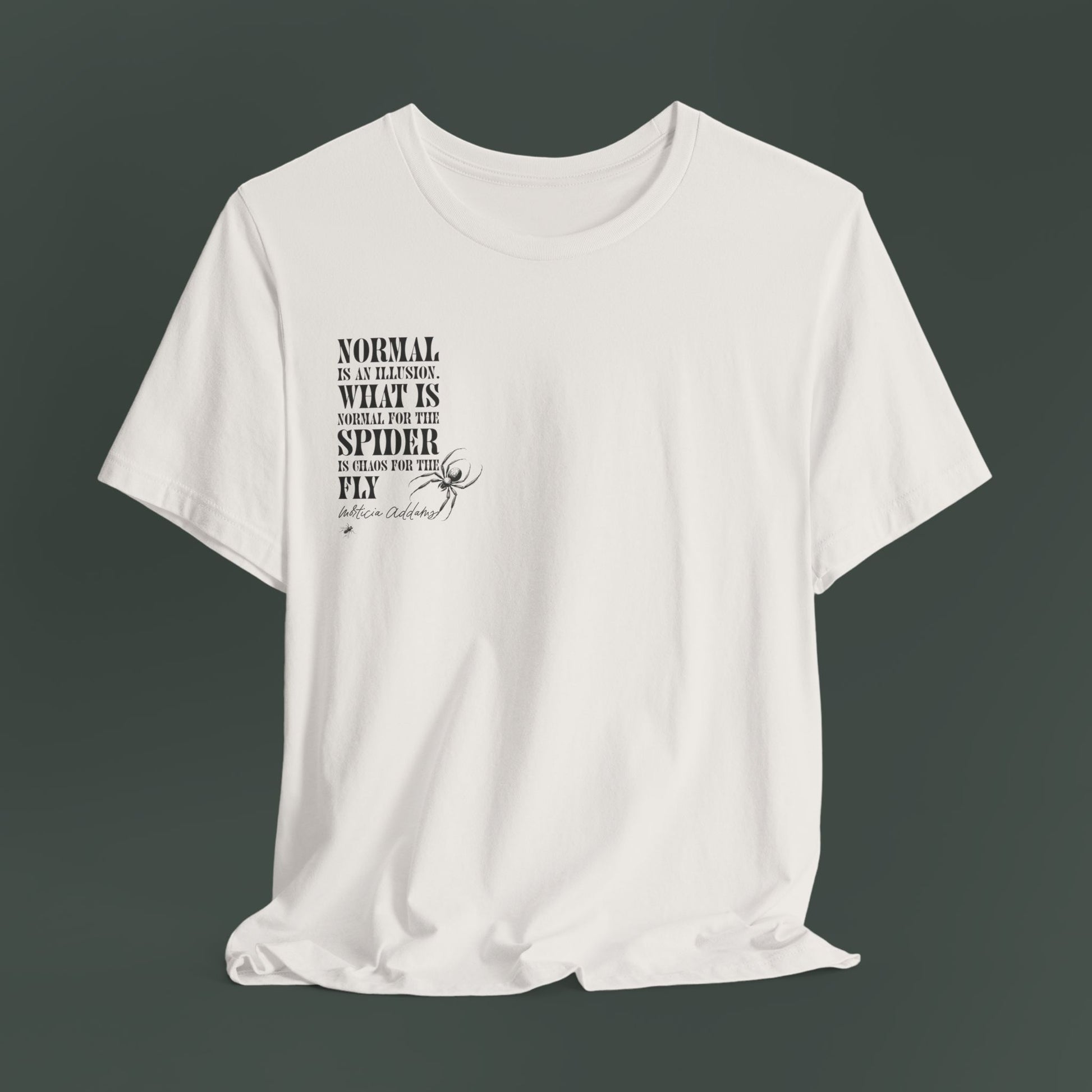Spider Graphic Tee, Unique Unisex Shirt, Quirky Gift for Nature Lovers, Birthday and Halloween Apparel, Cool Casual Wear
